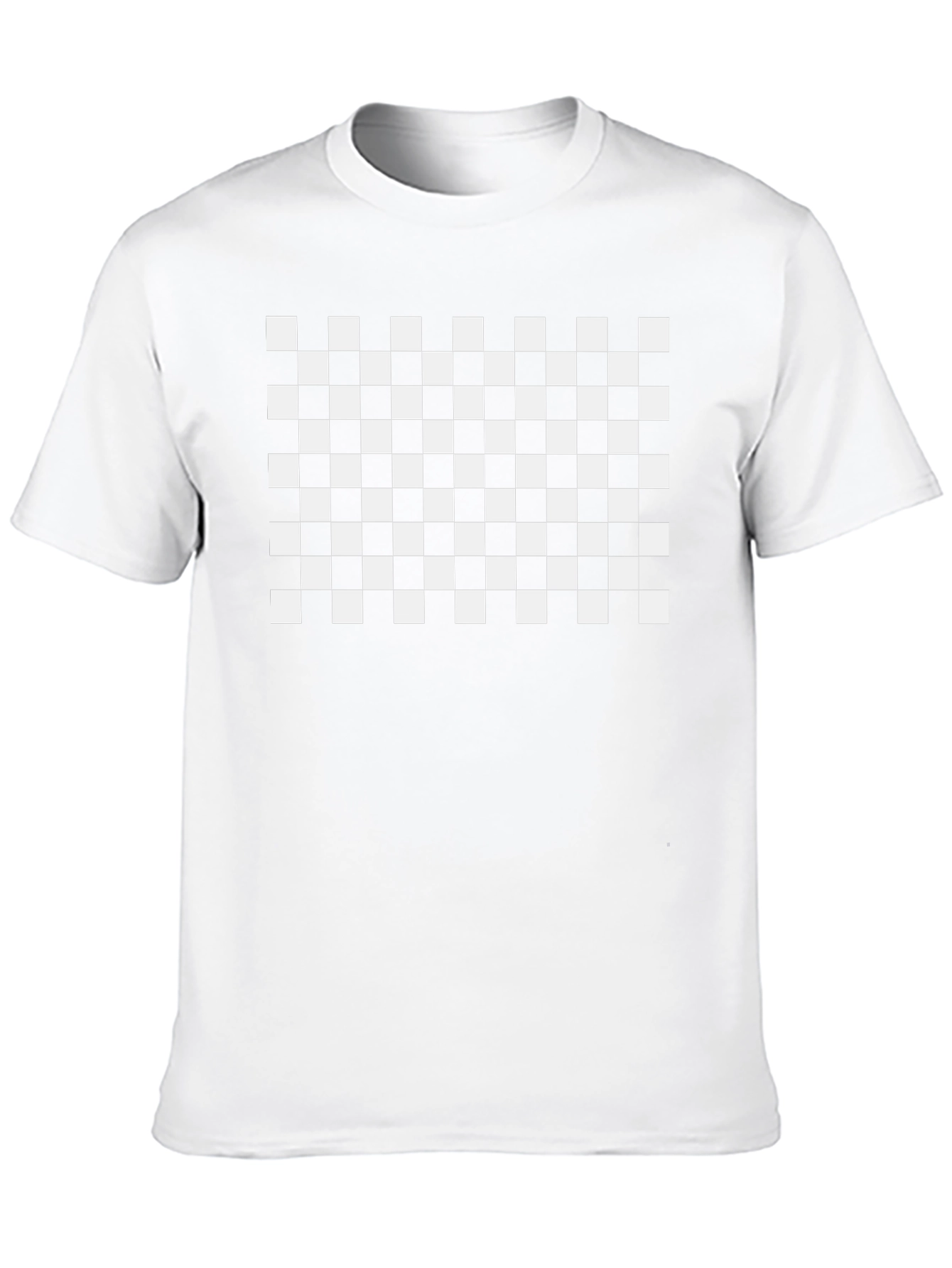 Checkered Graphic Tee - Black Cotton Blend Casual Shirt