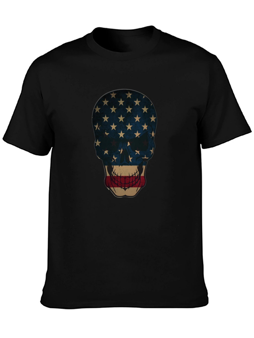 American Flag Skull Graphic Tee