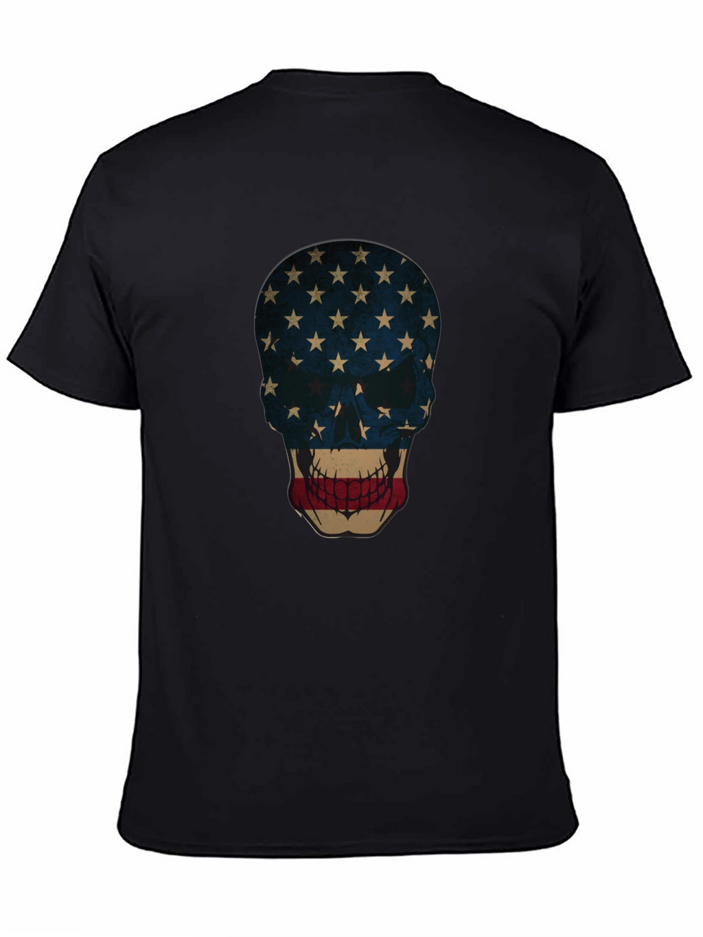 American Flag Skull Graphic Tee