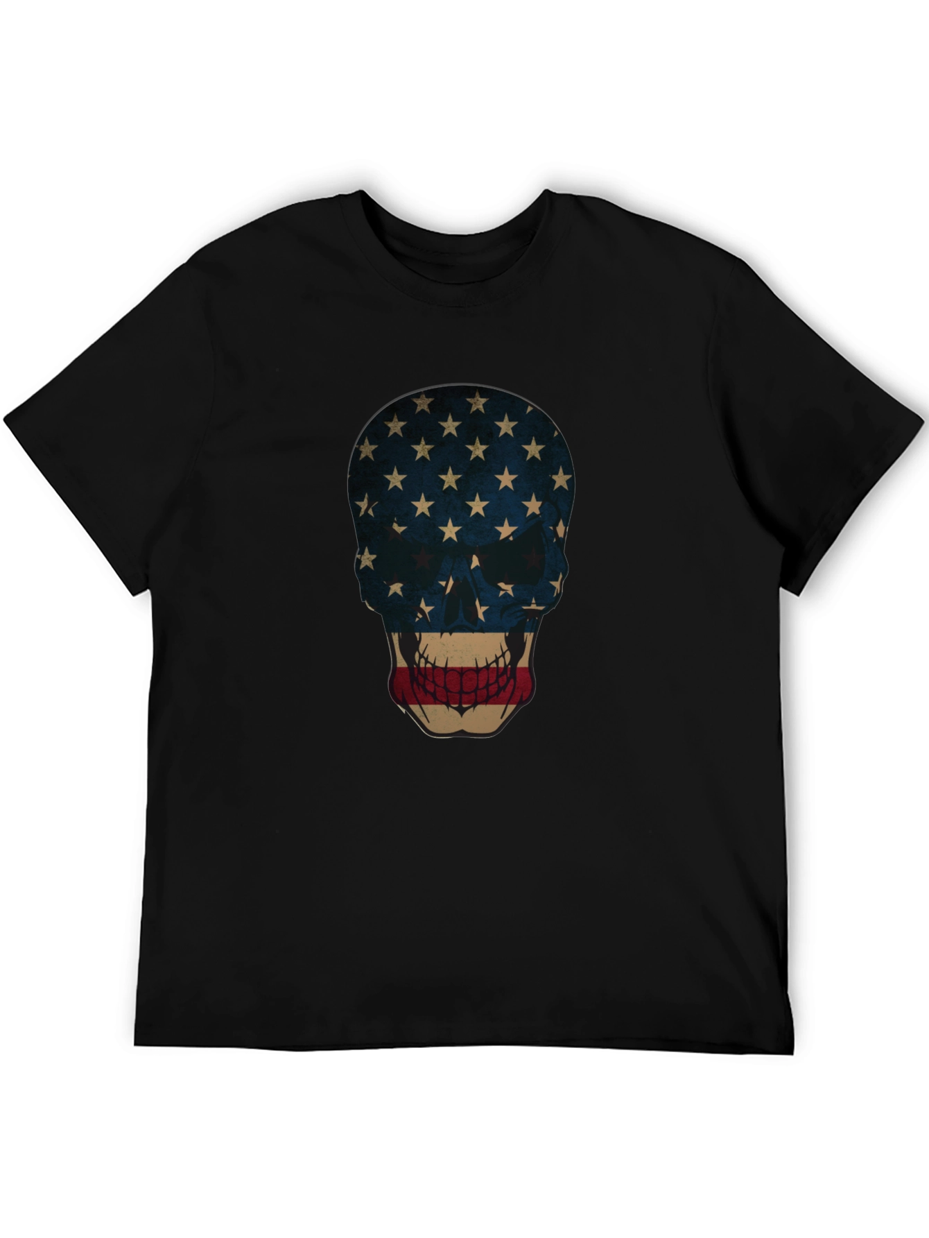 American Flag Skull Graphic Tee