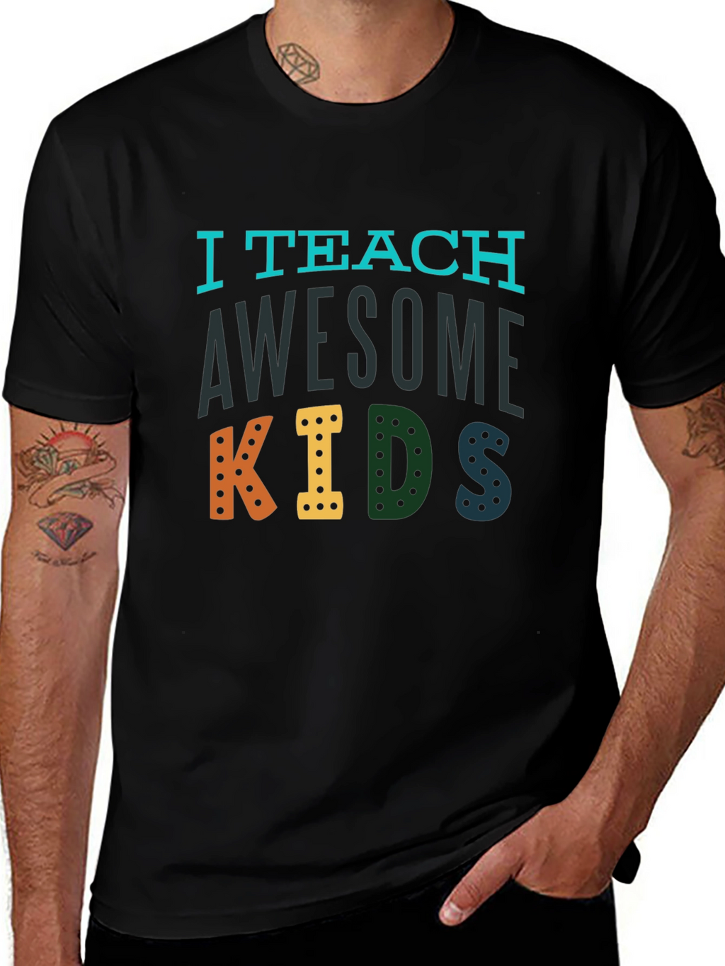 I Teach Awesome Kids Graphic Tee - Teacher Appreciation