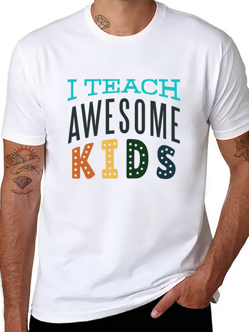 I Teach Awesome Kids Graphic Tee - Teacher Appreciation
