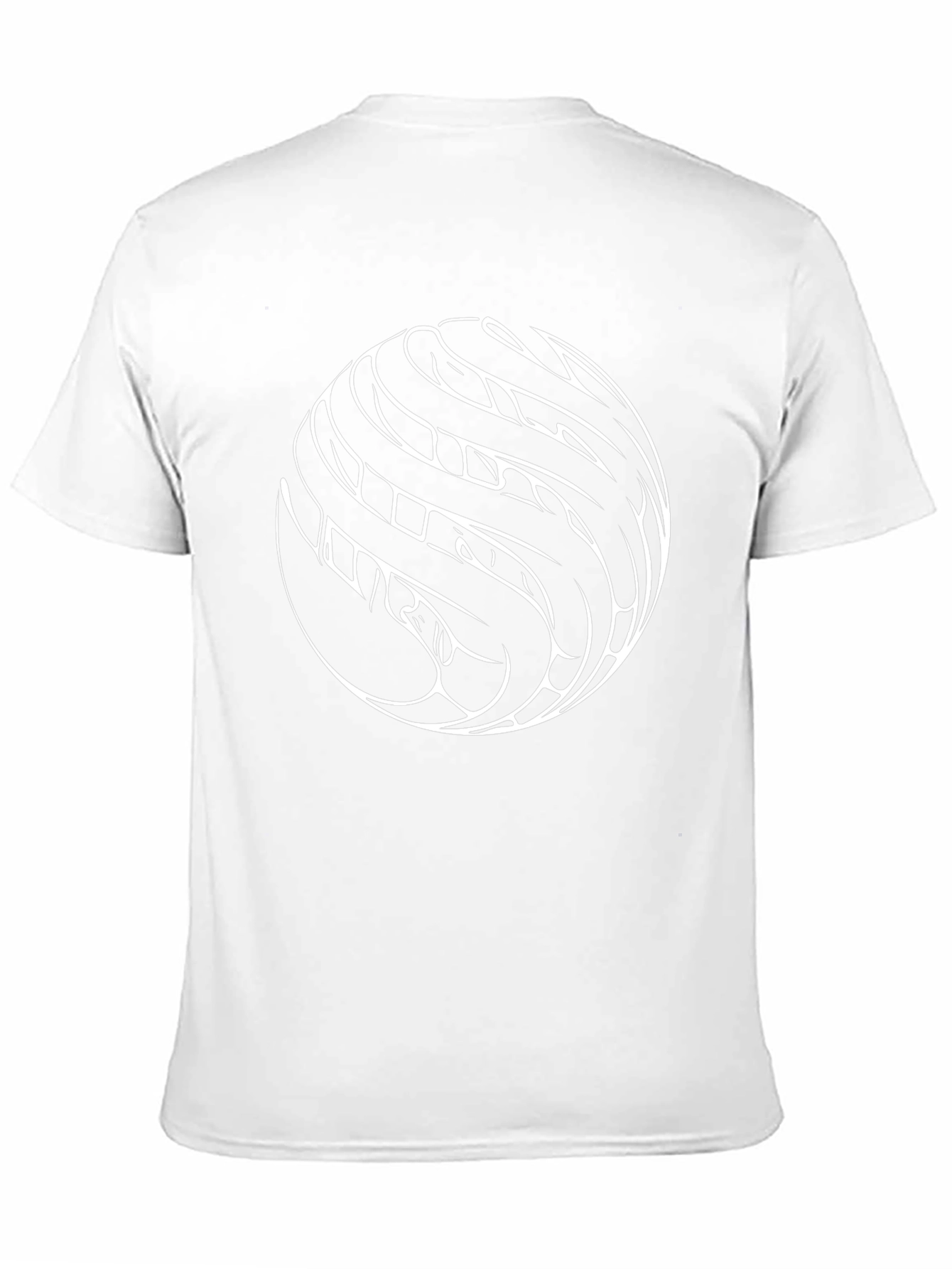 Abstract Circle Graphic Print Black T-Shirt