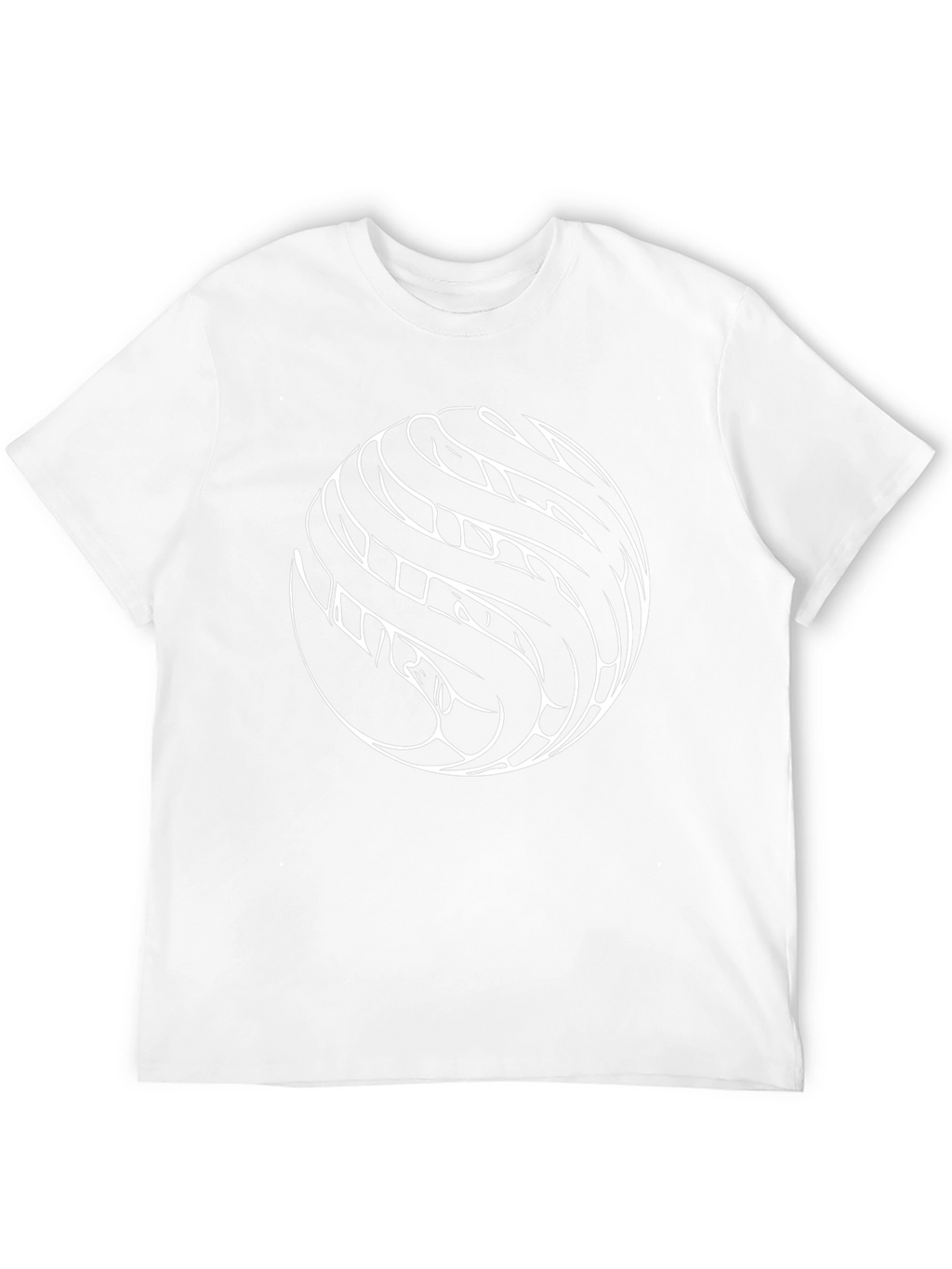 Abstract Circle Graphic Print Black T-Shirt