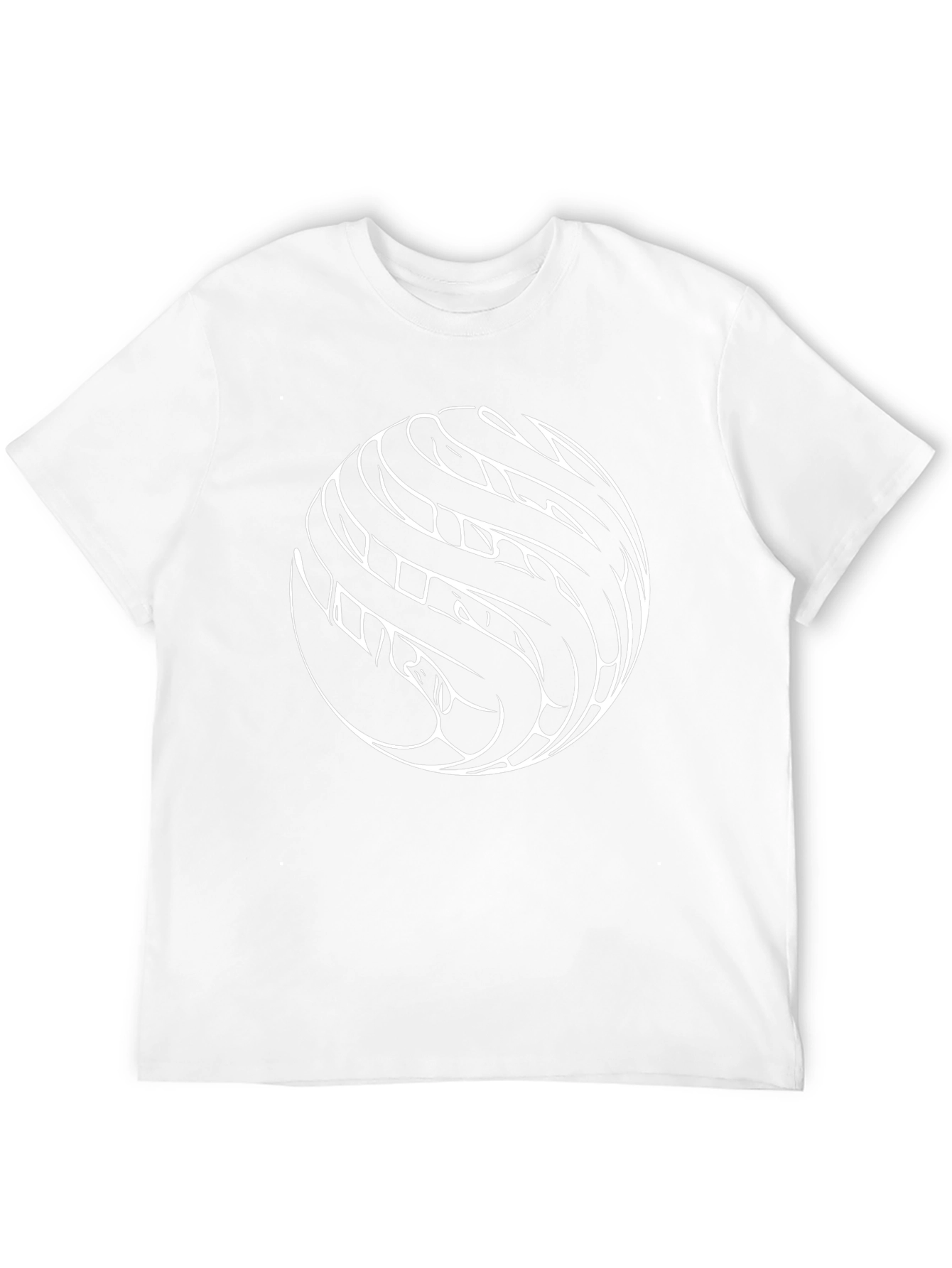 Abstract Circle Graphic Print Black T-Shirt