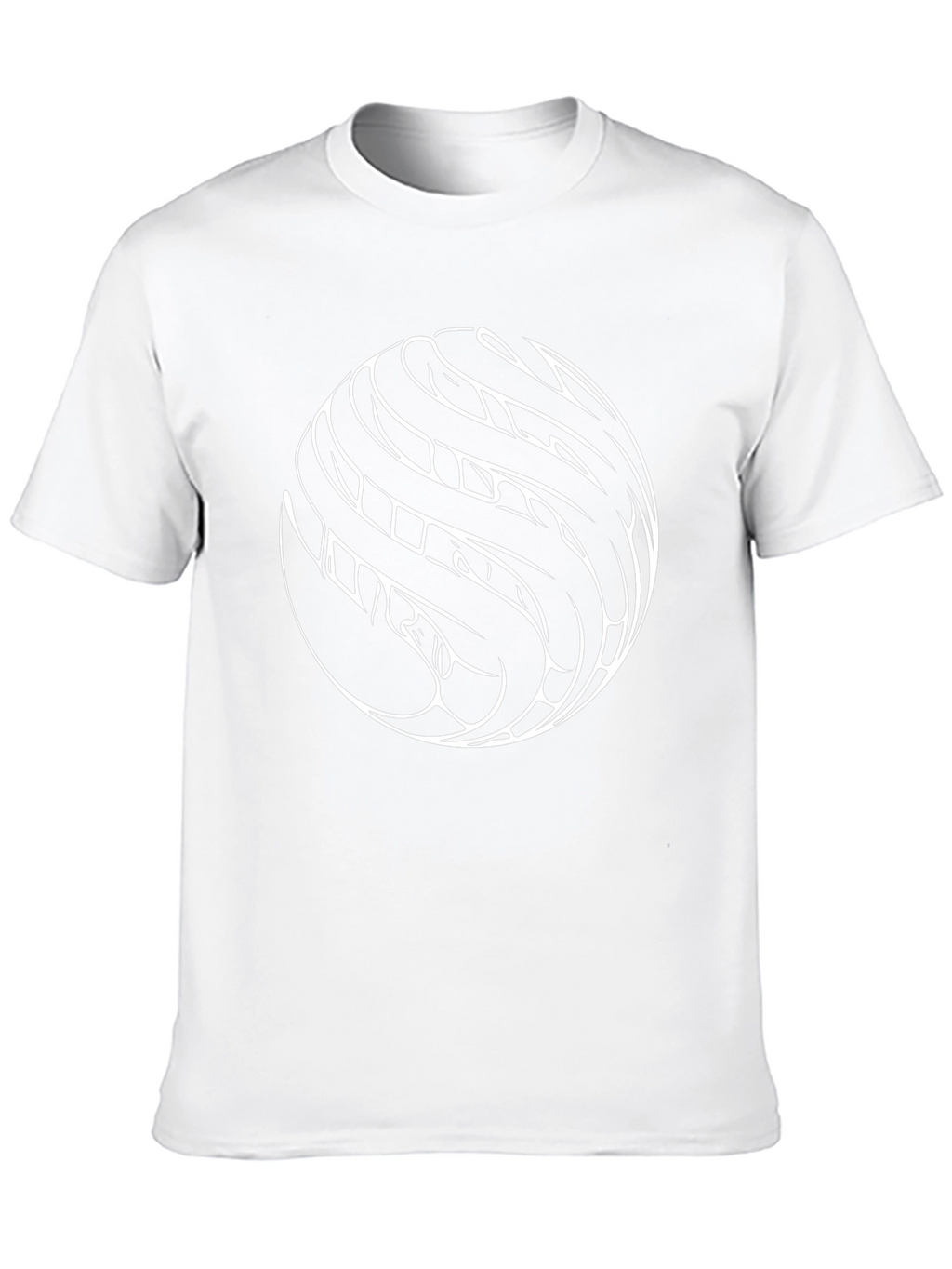 Abstract Circle Graphic Print Black T-Shirt