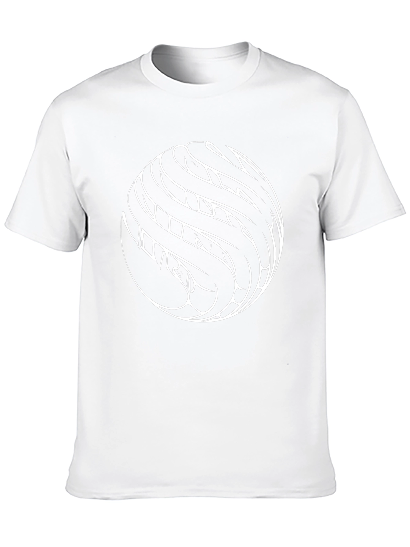 Abstract Circle Graphic Print Black T-Shirt