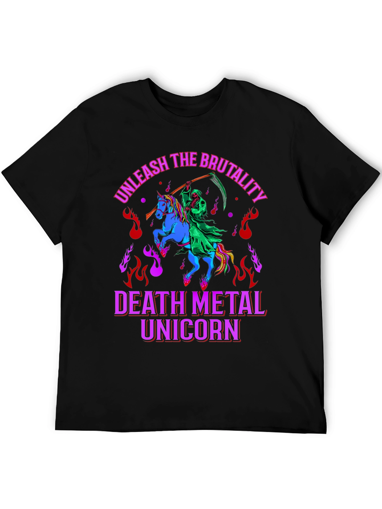 Death Metal Unicorn T-Shirt - Unleash the Brutality!