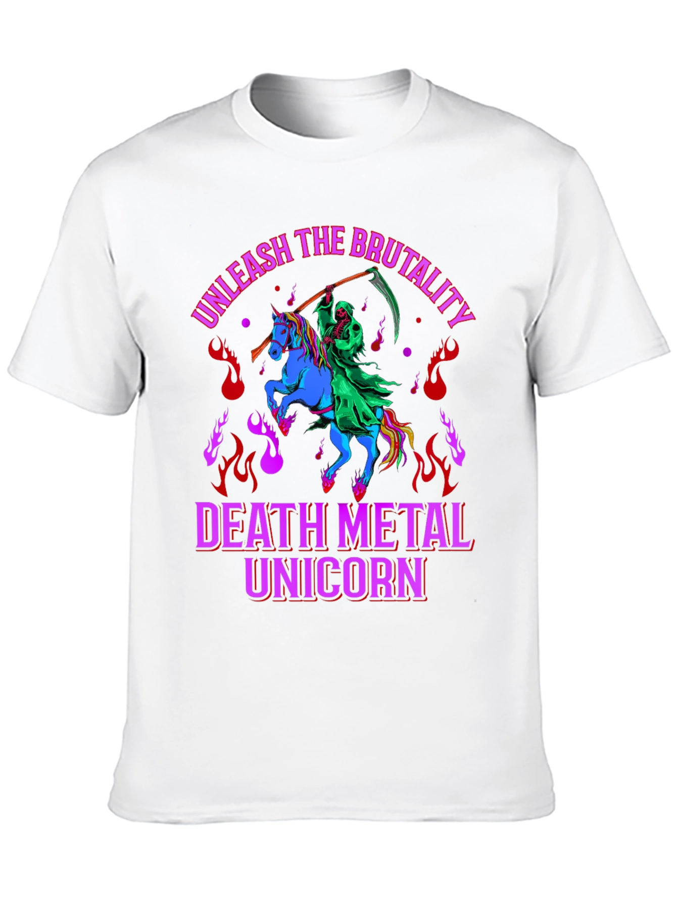 Death Metal Unicorn T-Shirt - Unleash the Brutality!