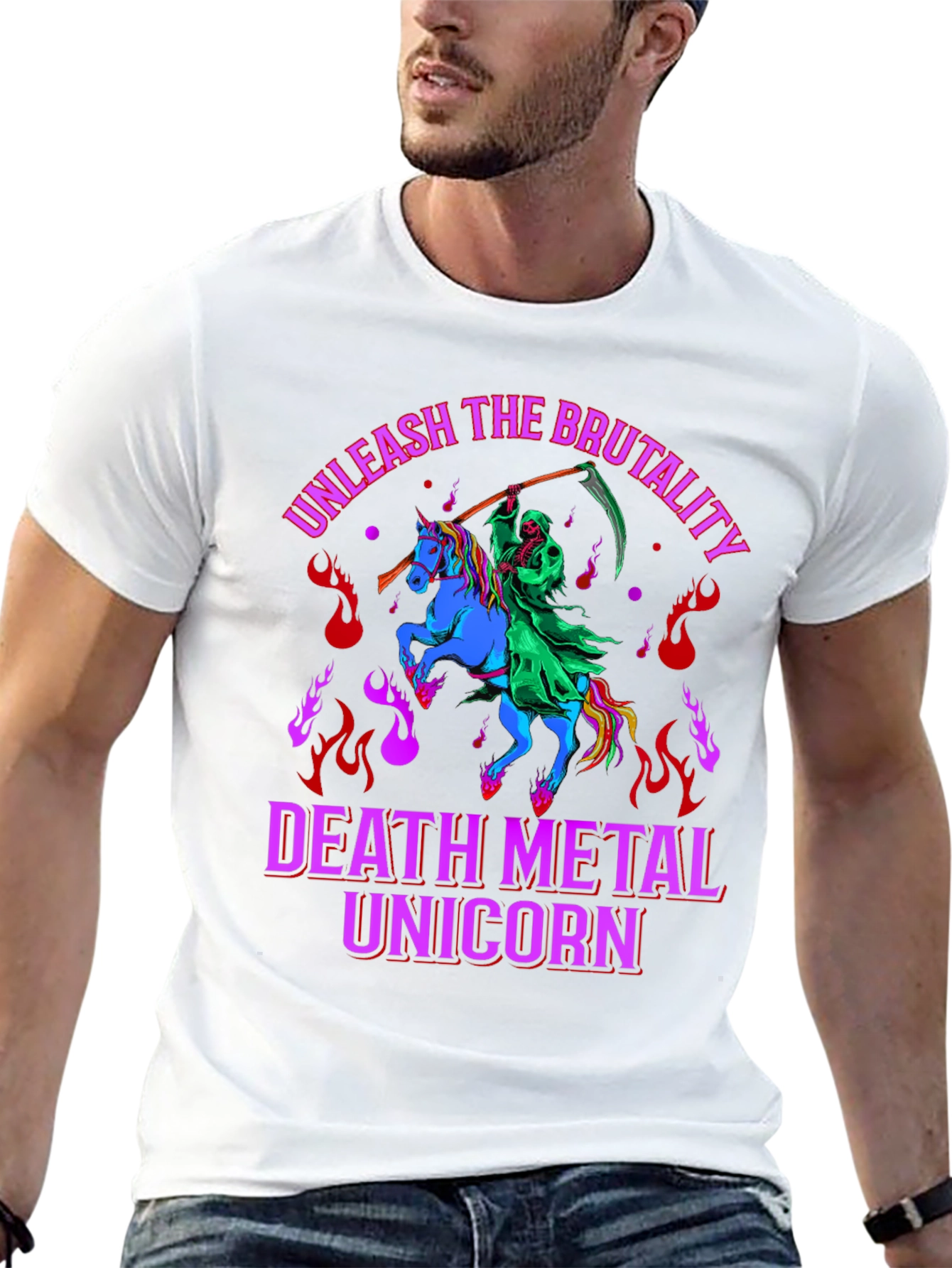 Death Metal Unicorn T-Shirt - Unleash the Brutality!