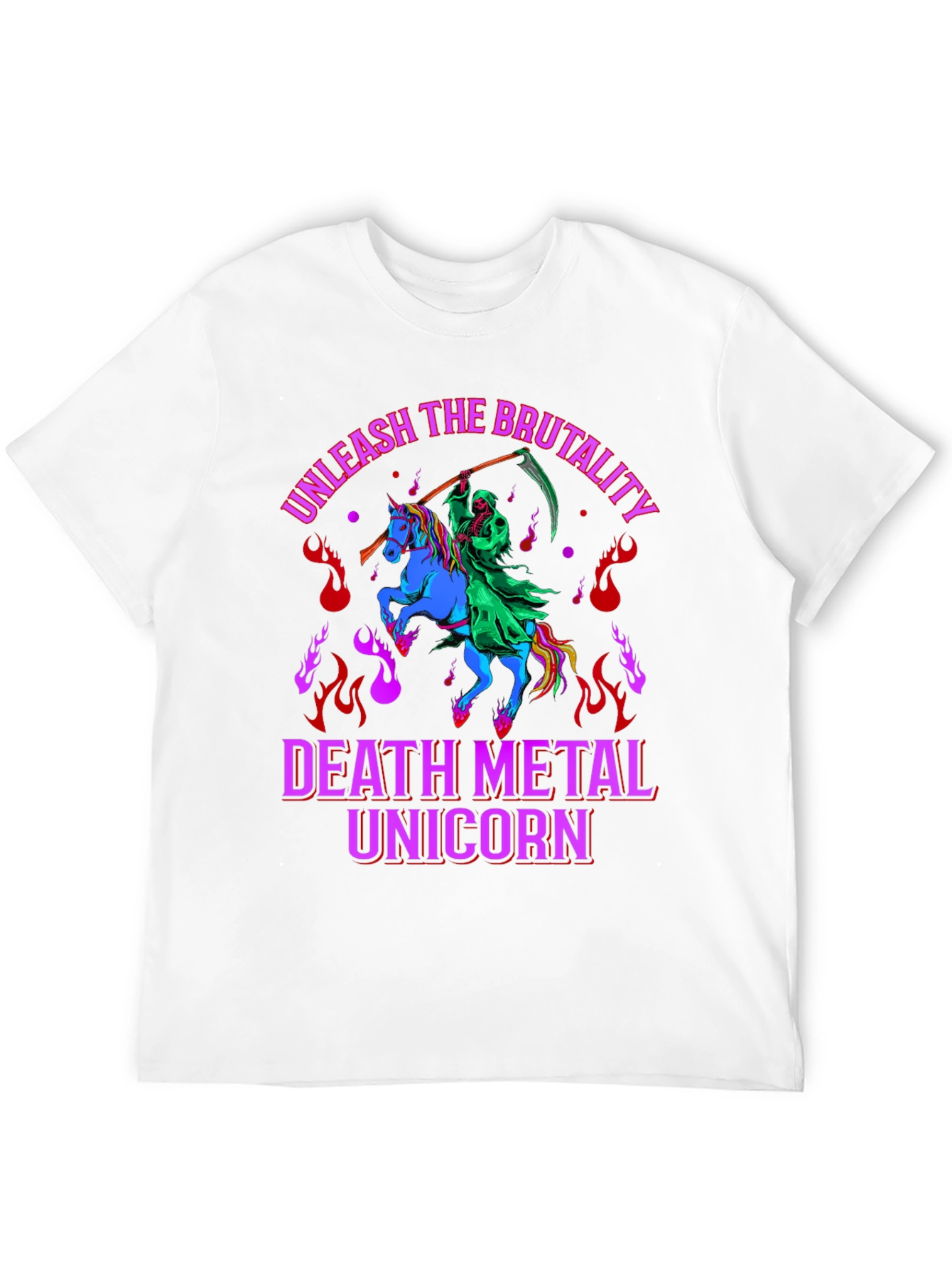 Death Metal Unicorn T-Shirt - Unleash the Brutality!