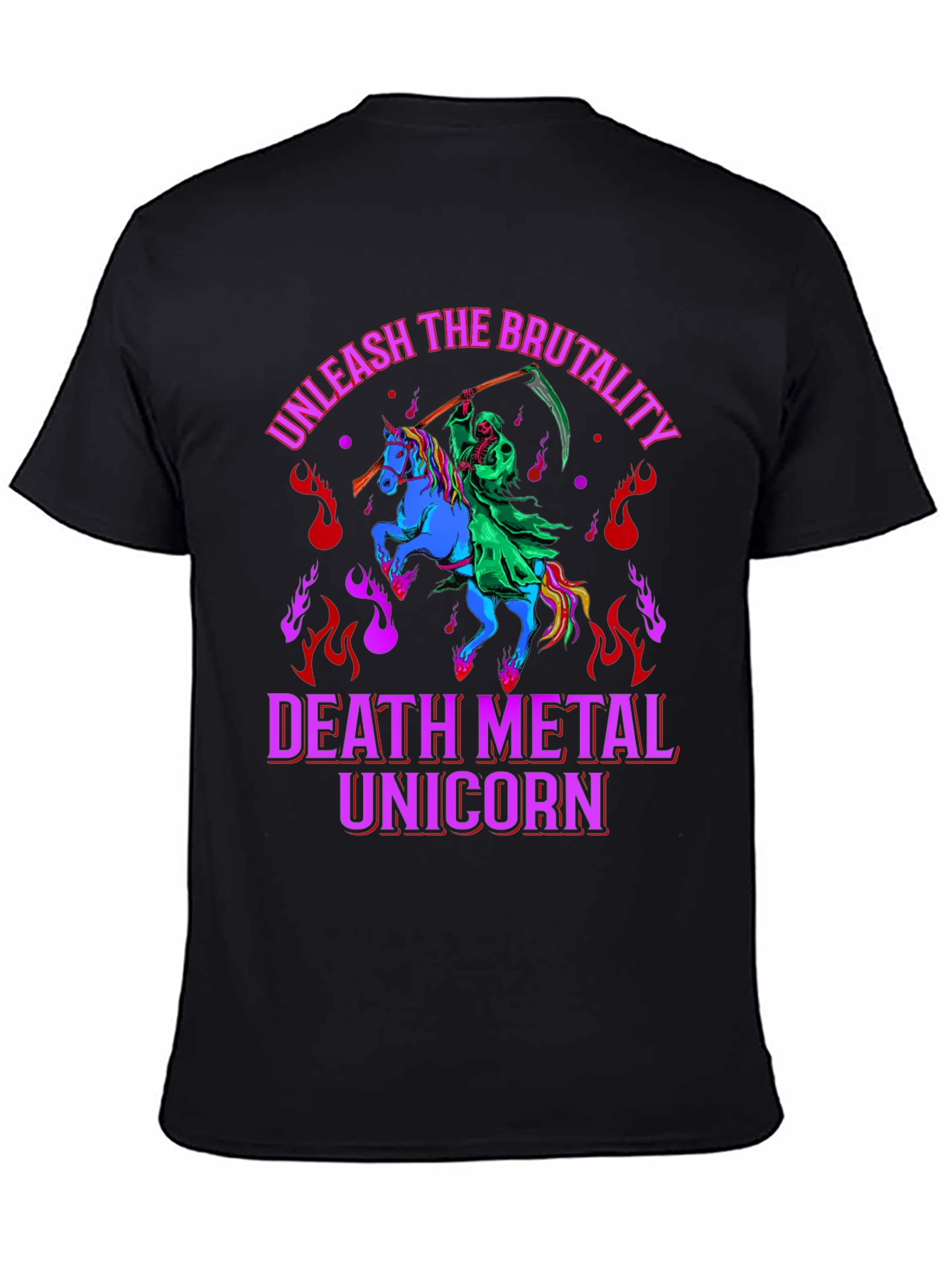 Death Metal Unicorn T-Shirt - Unleash the Brutality!