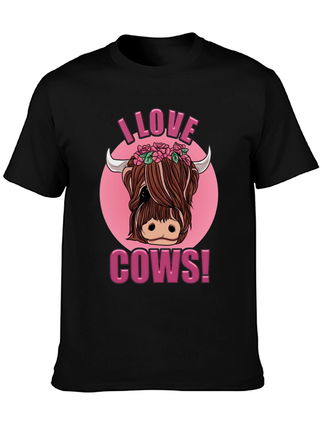 I Love Cows! Novelty Graphic T-Shirt