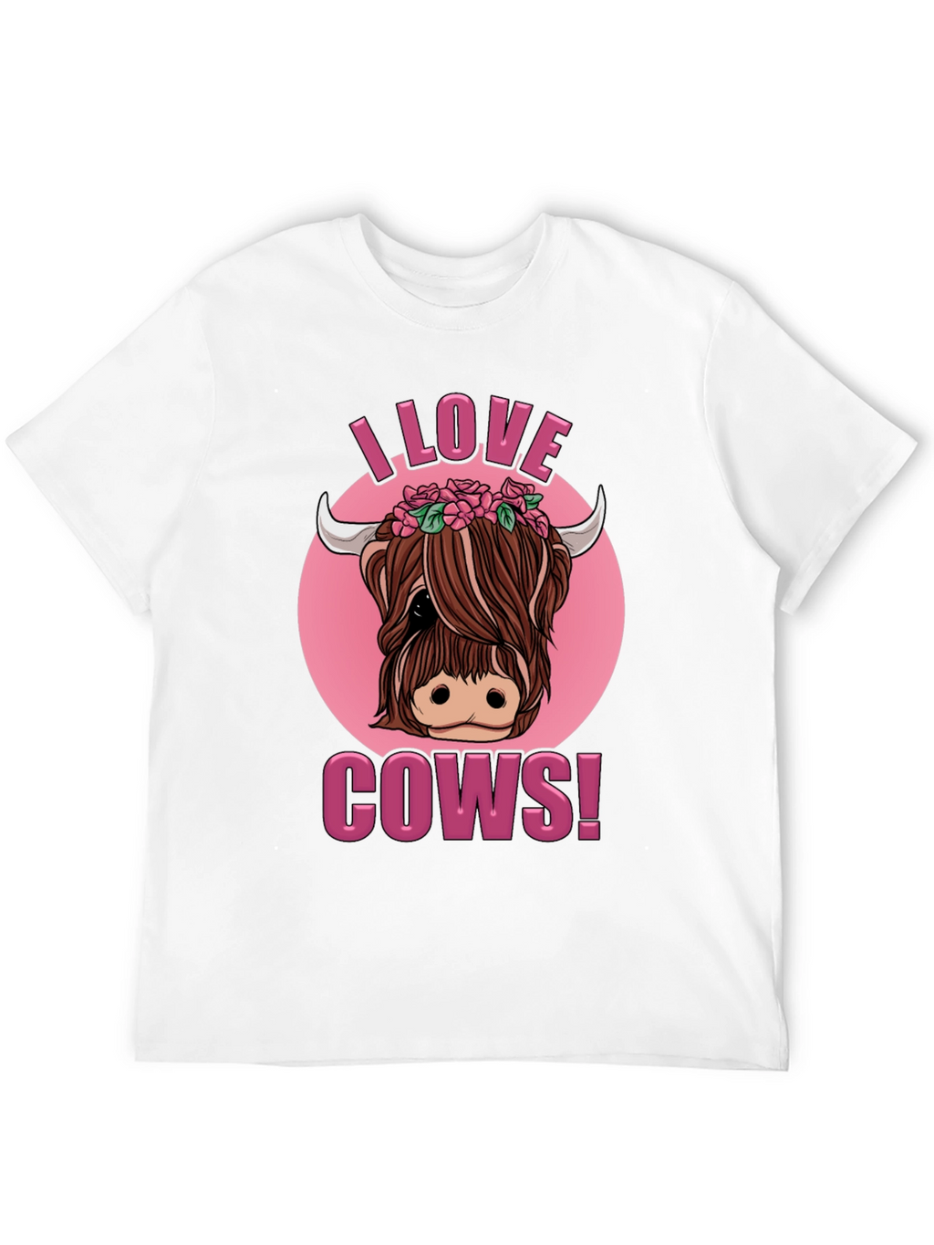 I Love Cows! Novelty Graphic T-Shirt