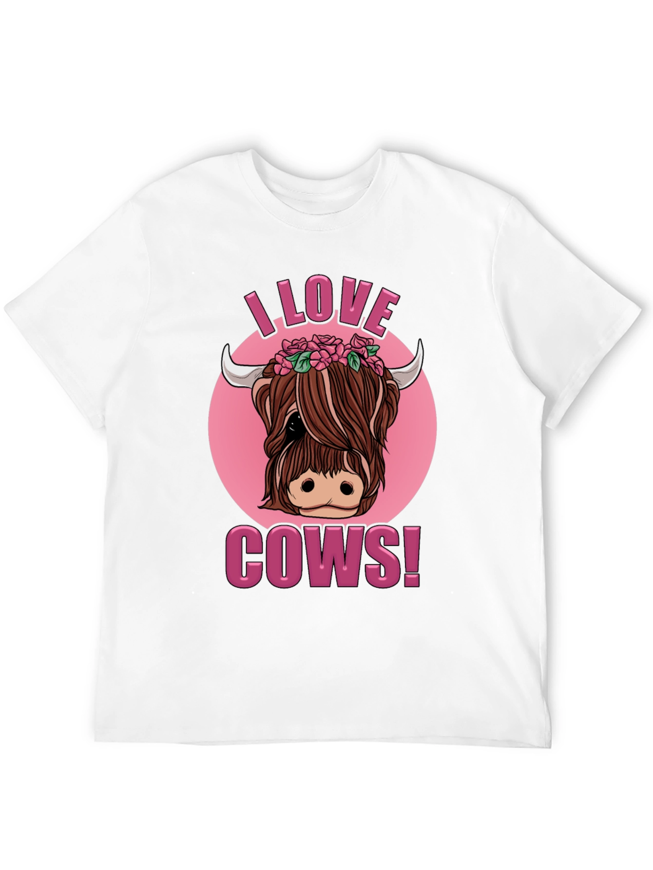 I Love Cows! Novelty Graphic T-Shirt