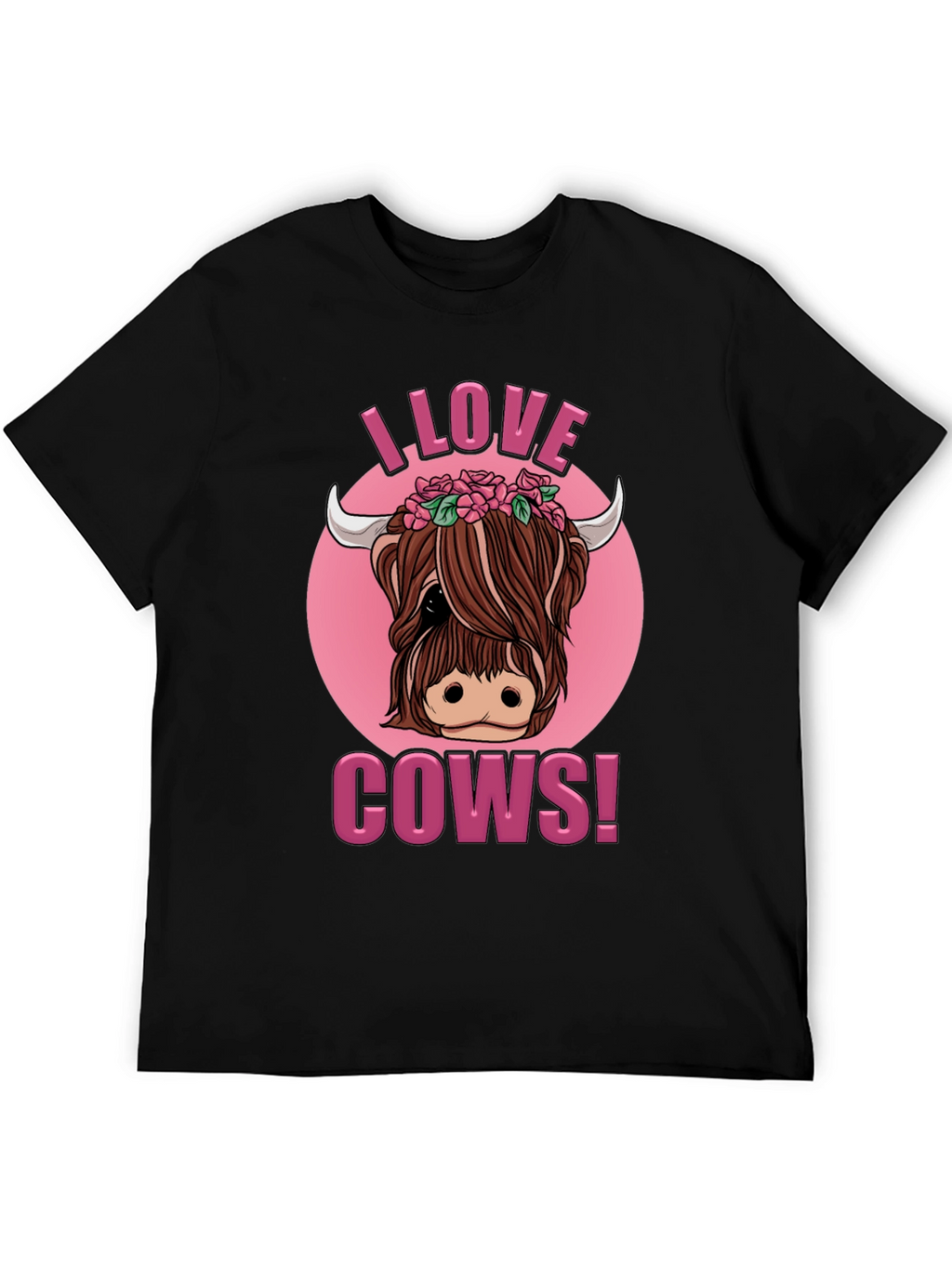 I Love Cows! Novelty Graphic T-Shirt