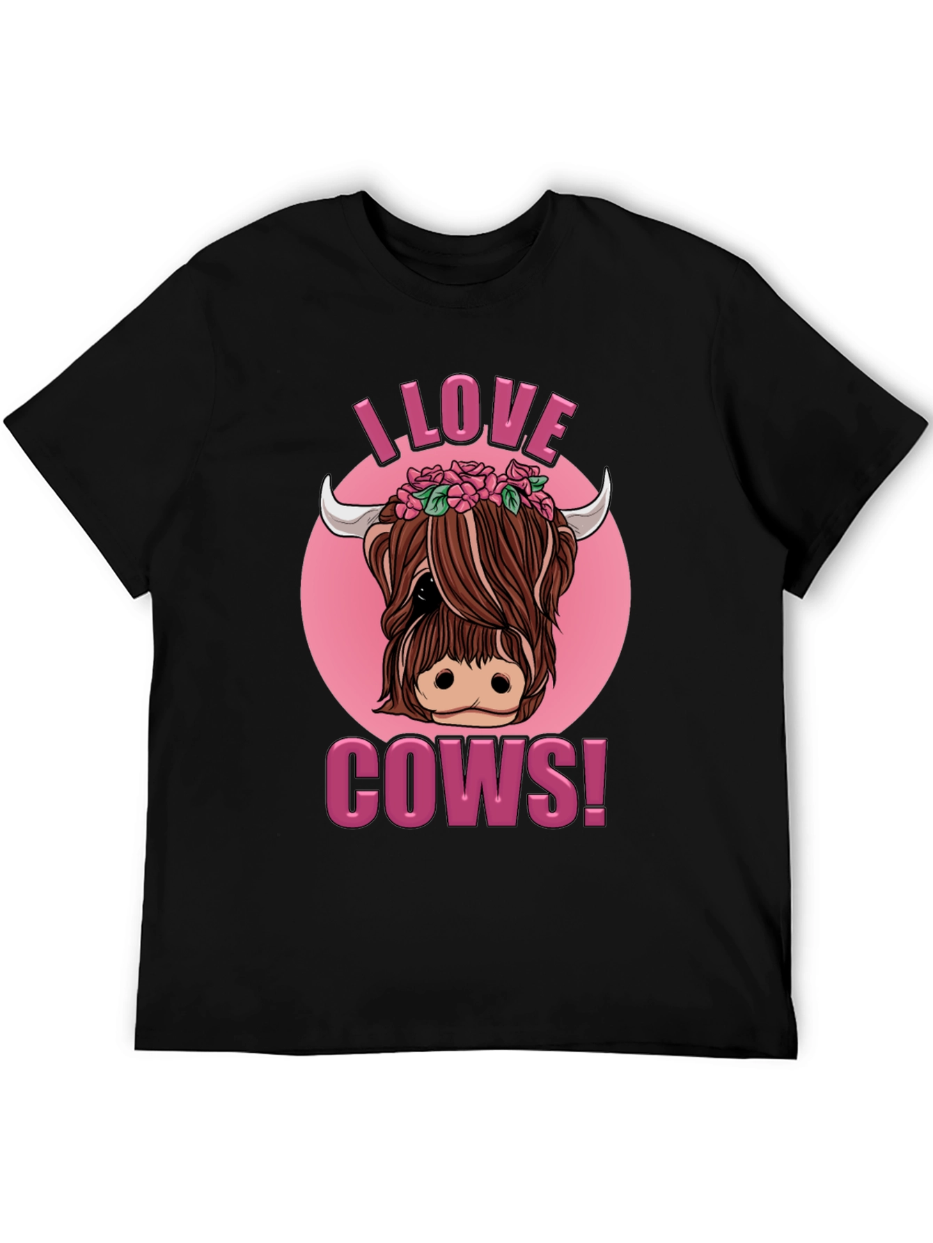 I Love Cows! Novelty Graphic T-Shirt