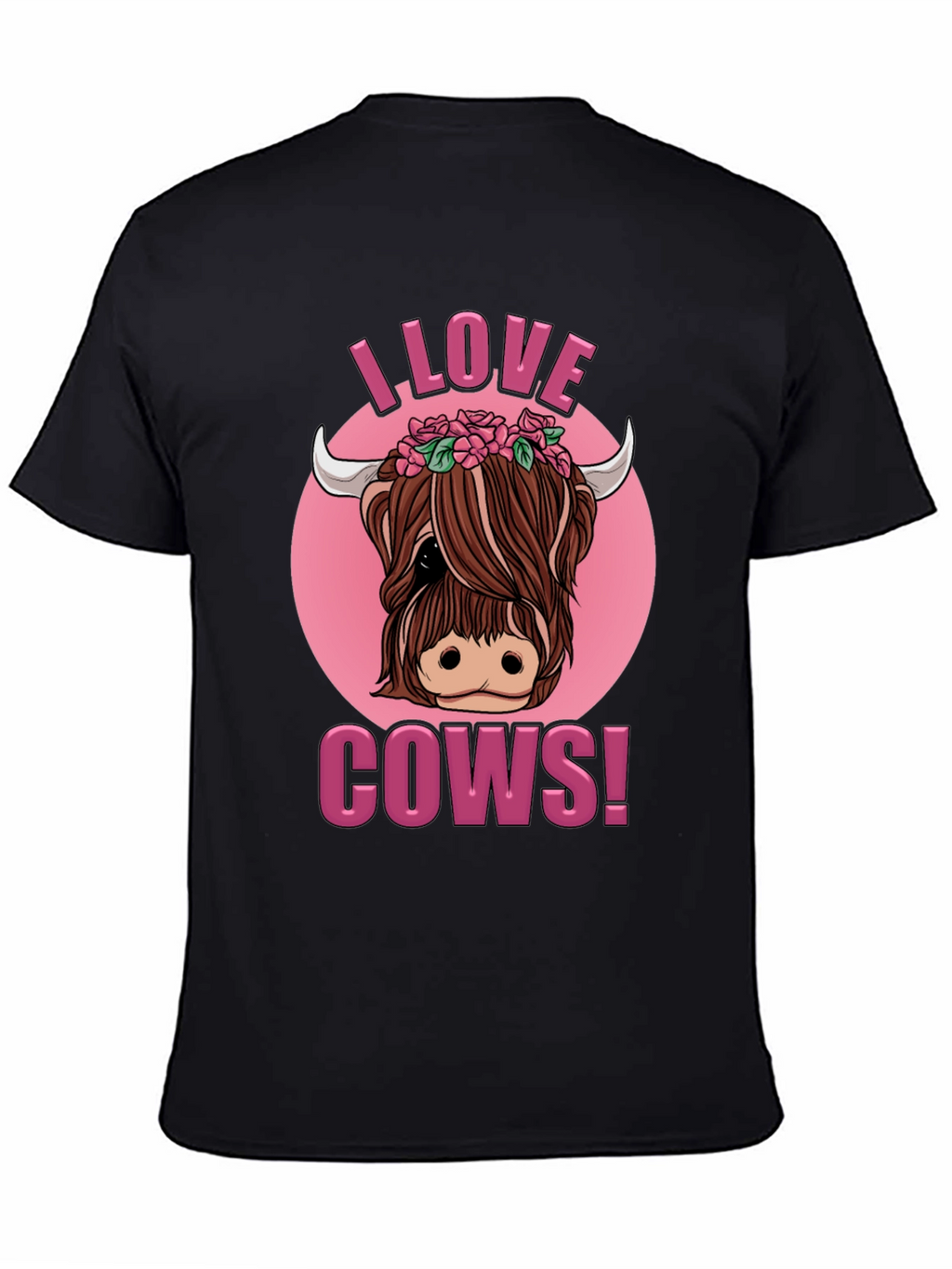 I Love Cows! Novelty Graphic T-Shirt