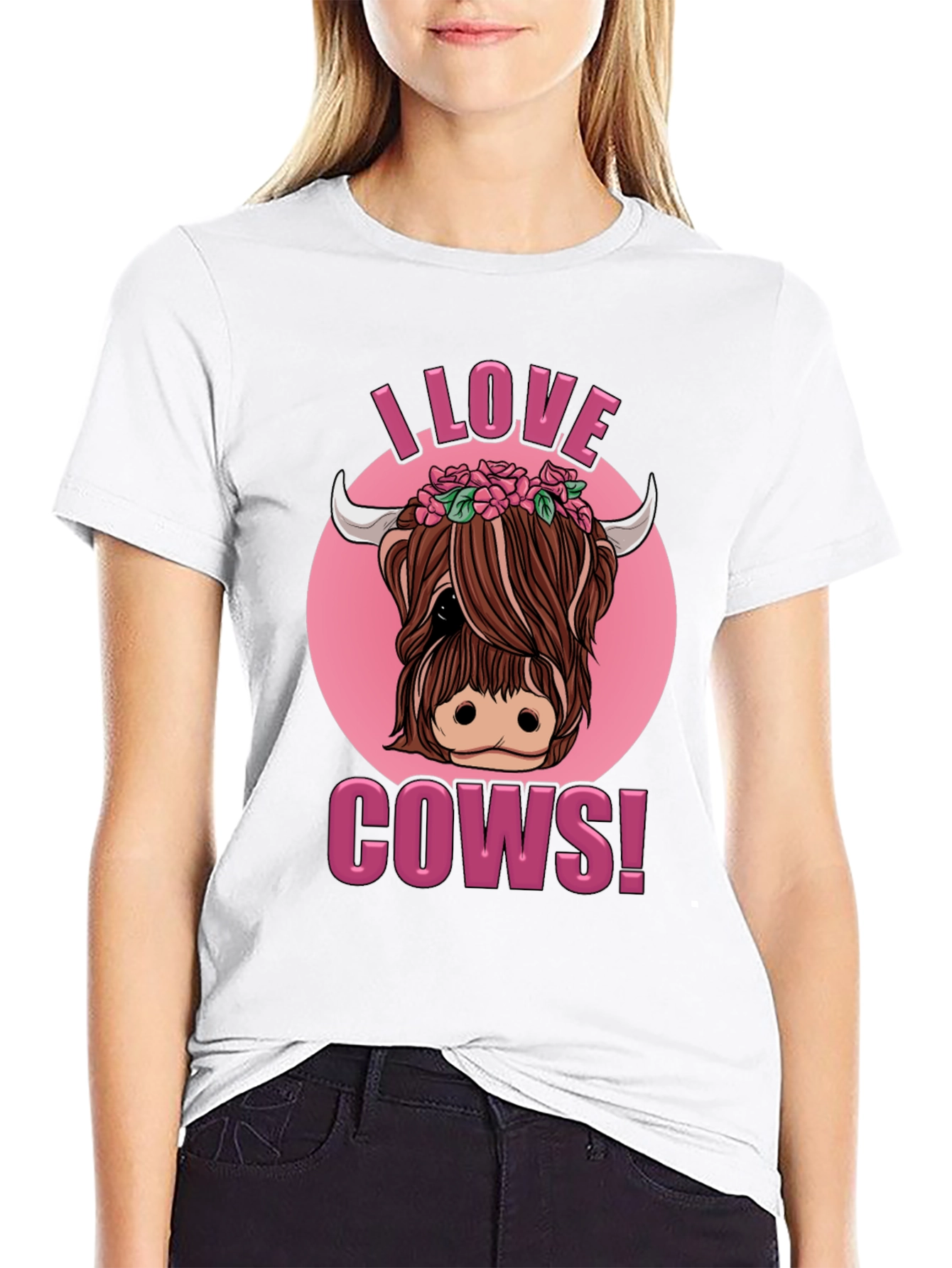I Love Cows! Novelty Graphic T-Shirt