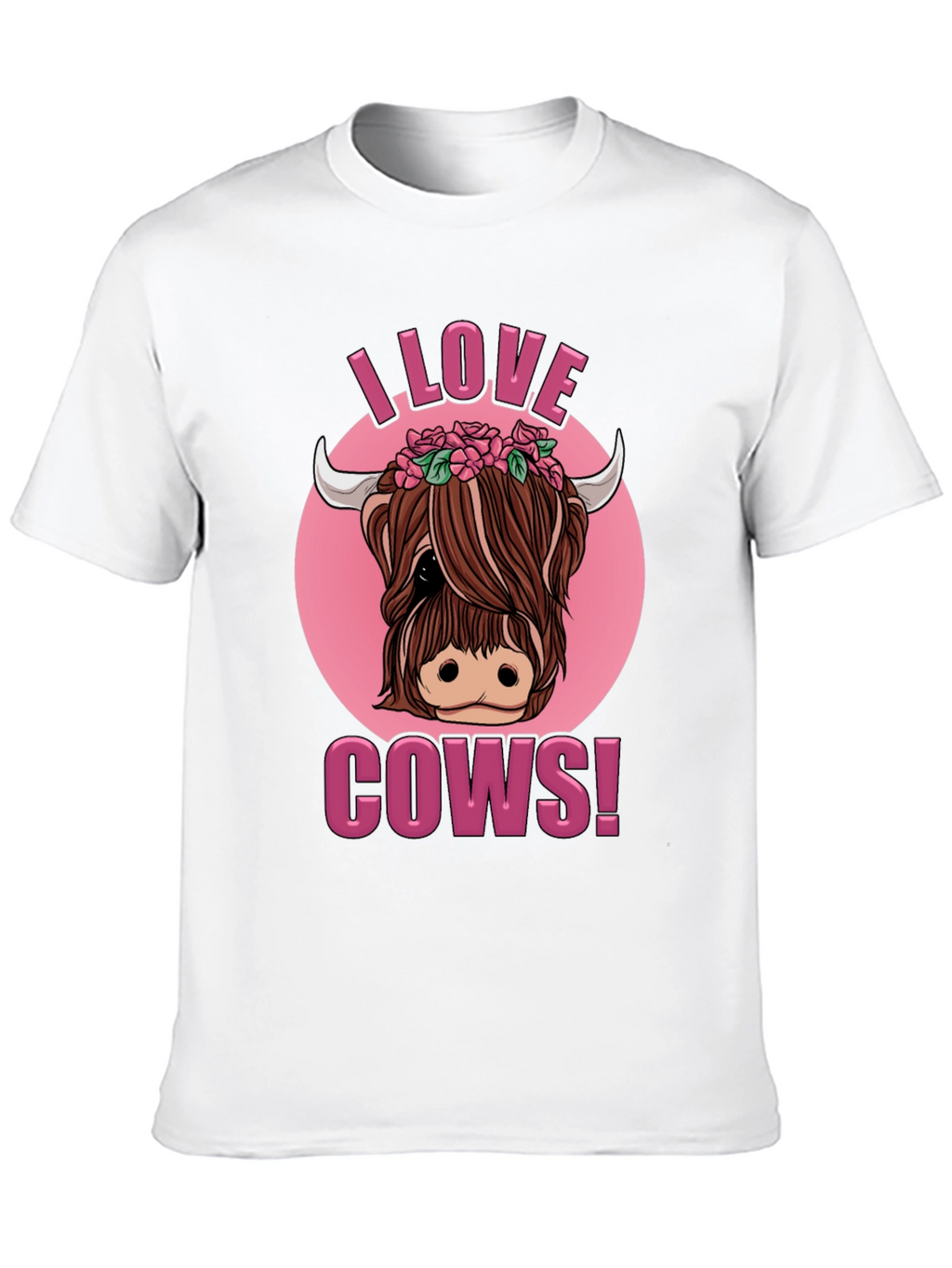 I Love Cows! Novelty Graphic T-Shirt