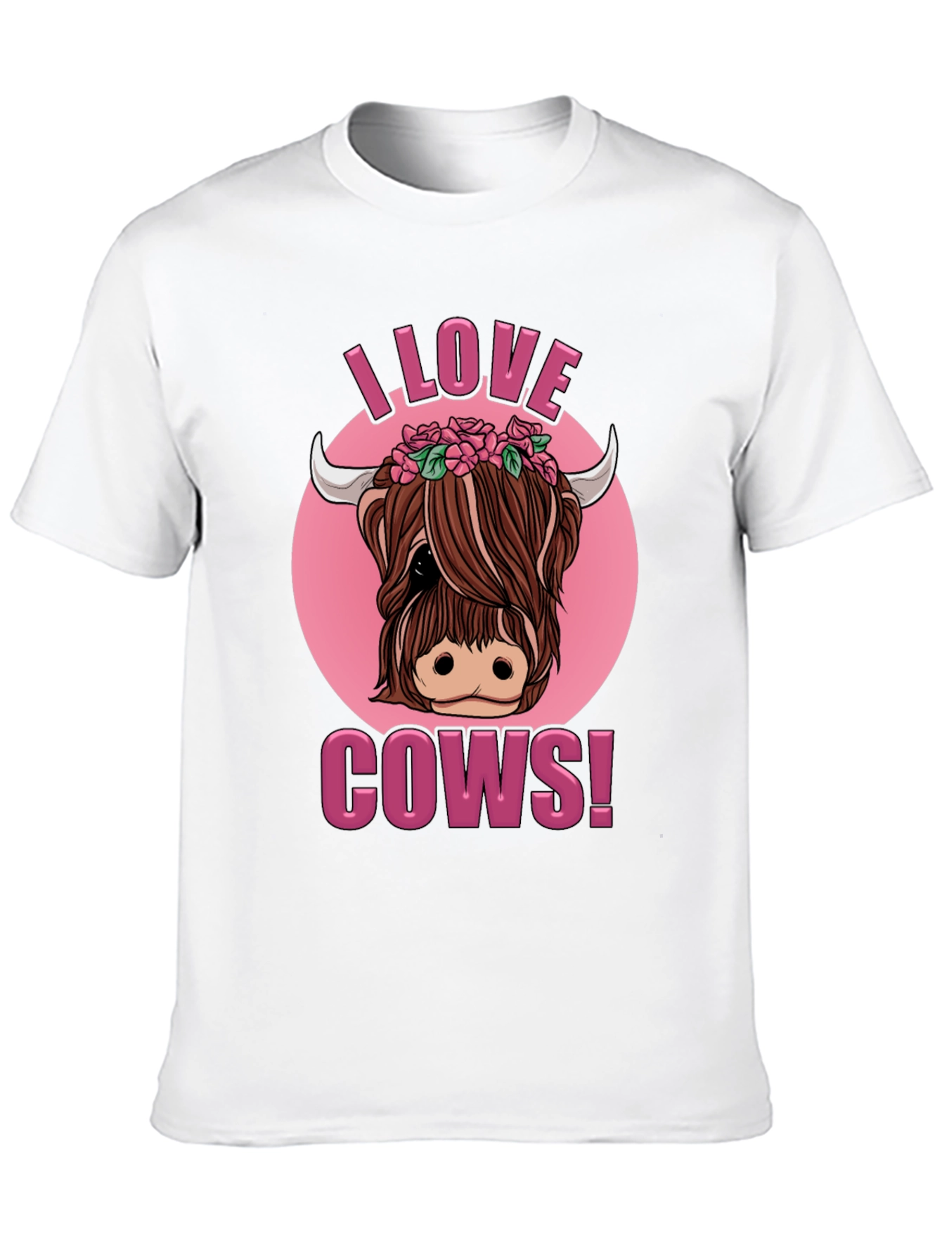 I Love Cows! Novelty Graphic T-Shirt