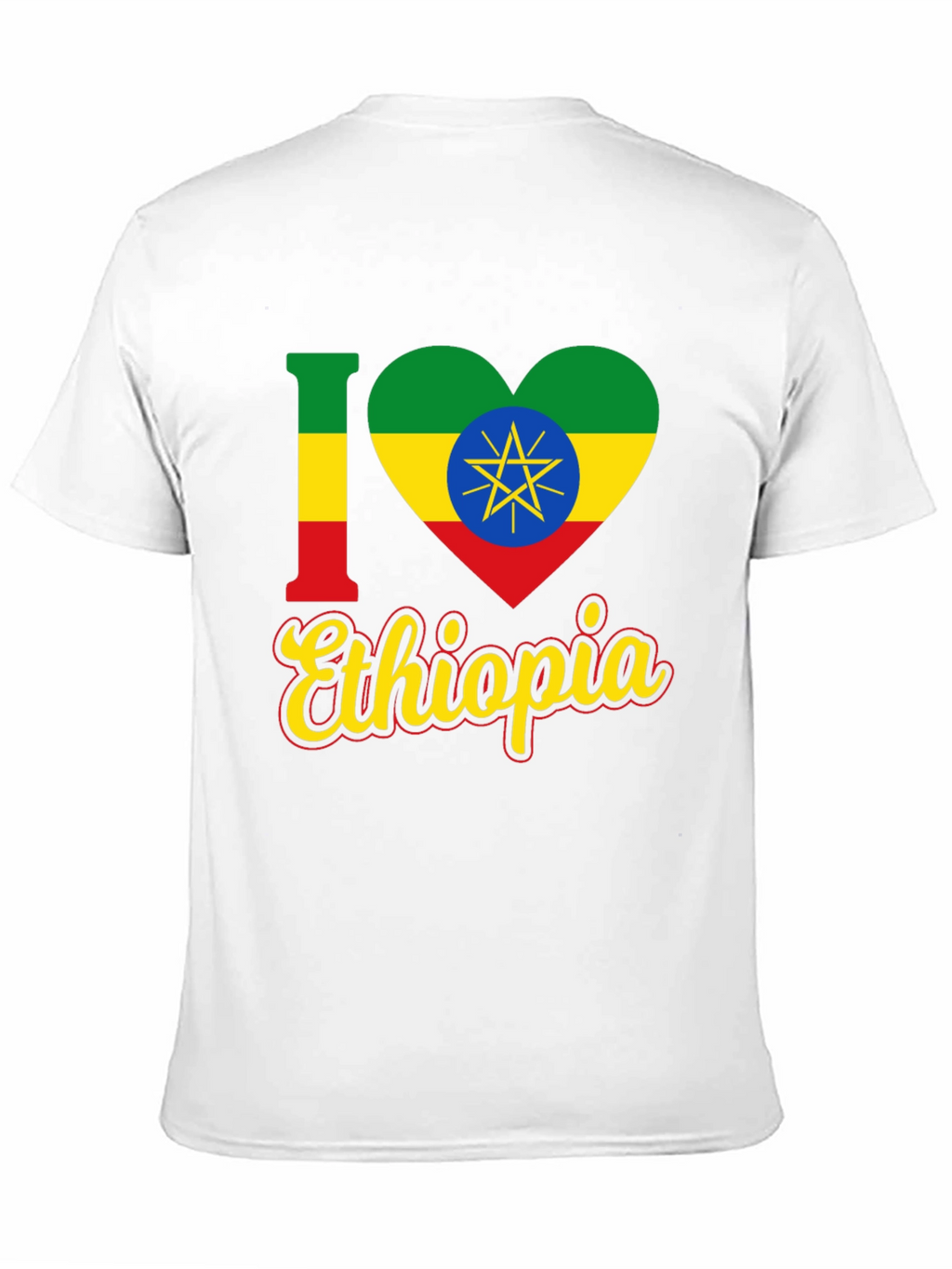 I Love Ethiopia Flag Heart T-Shirt