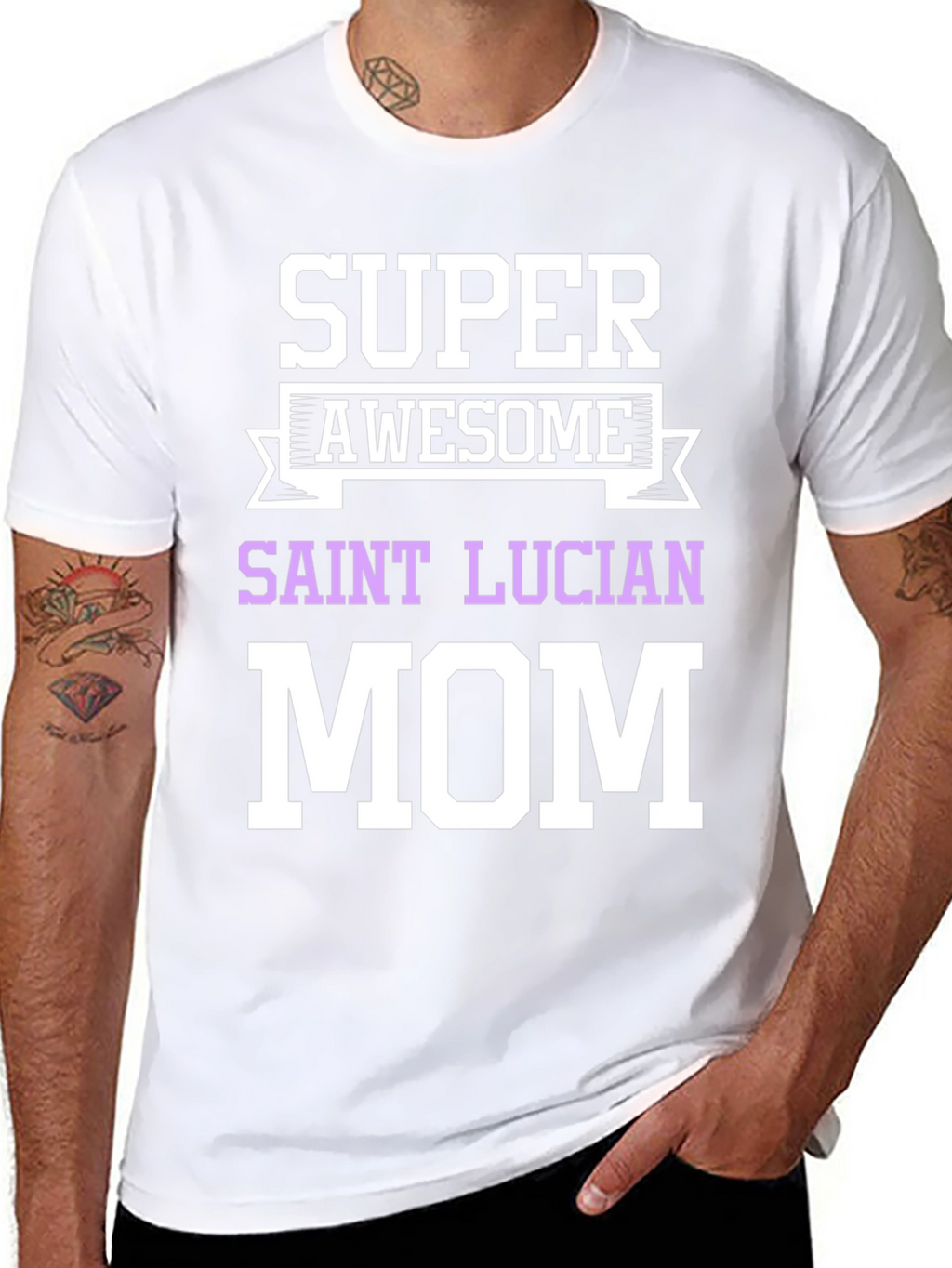 Super Awesome Saint Lucian Mom T-Shirt