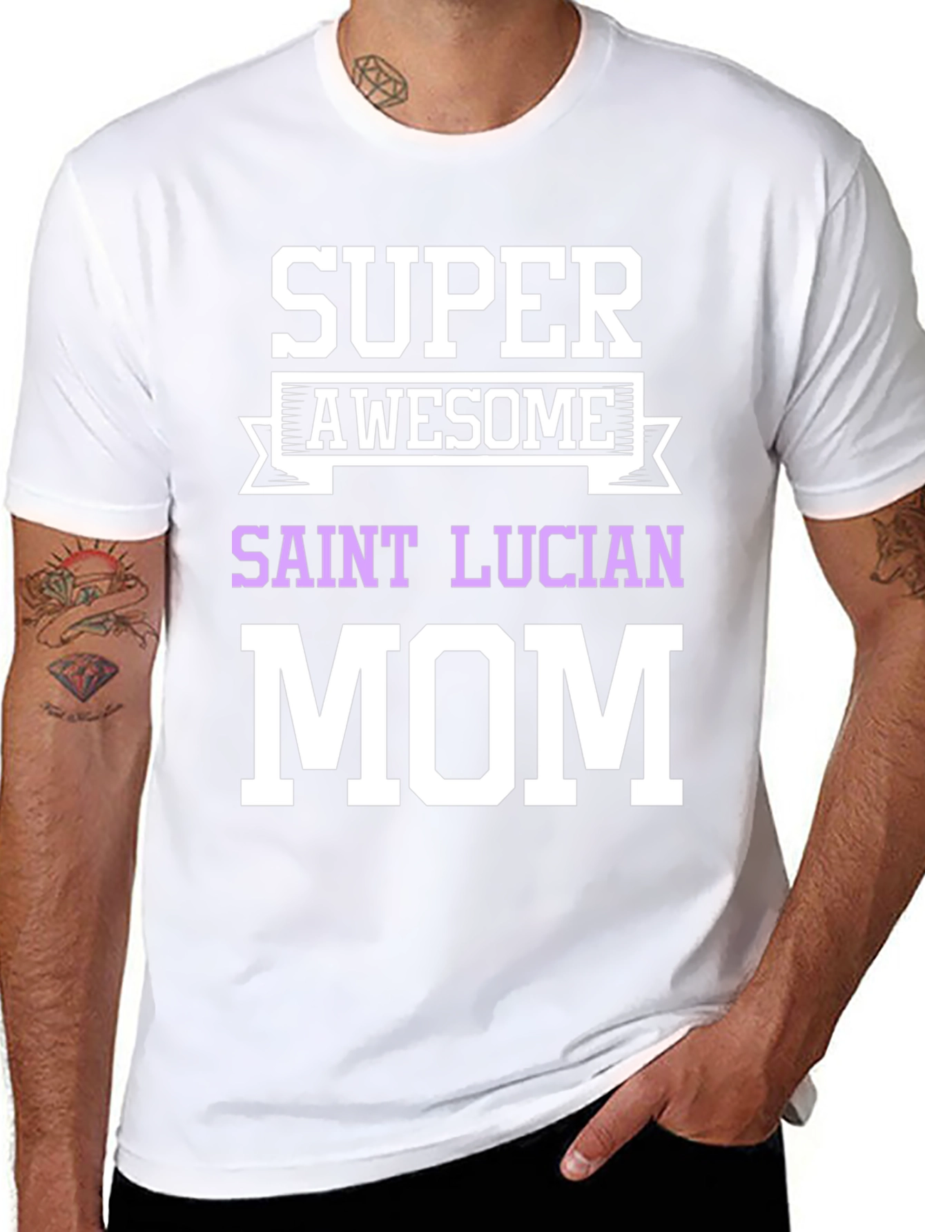 Super Awesome Saint Lucian Mom T-Shirt