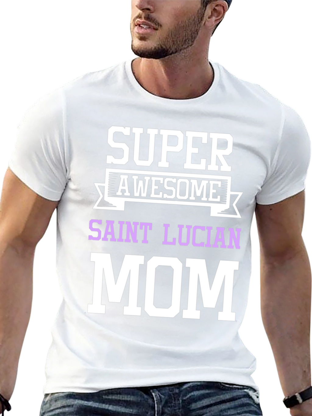 Super Awesome Saint Lucian Mom T-Shirt