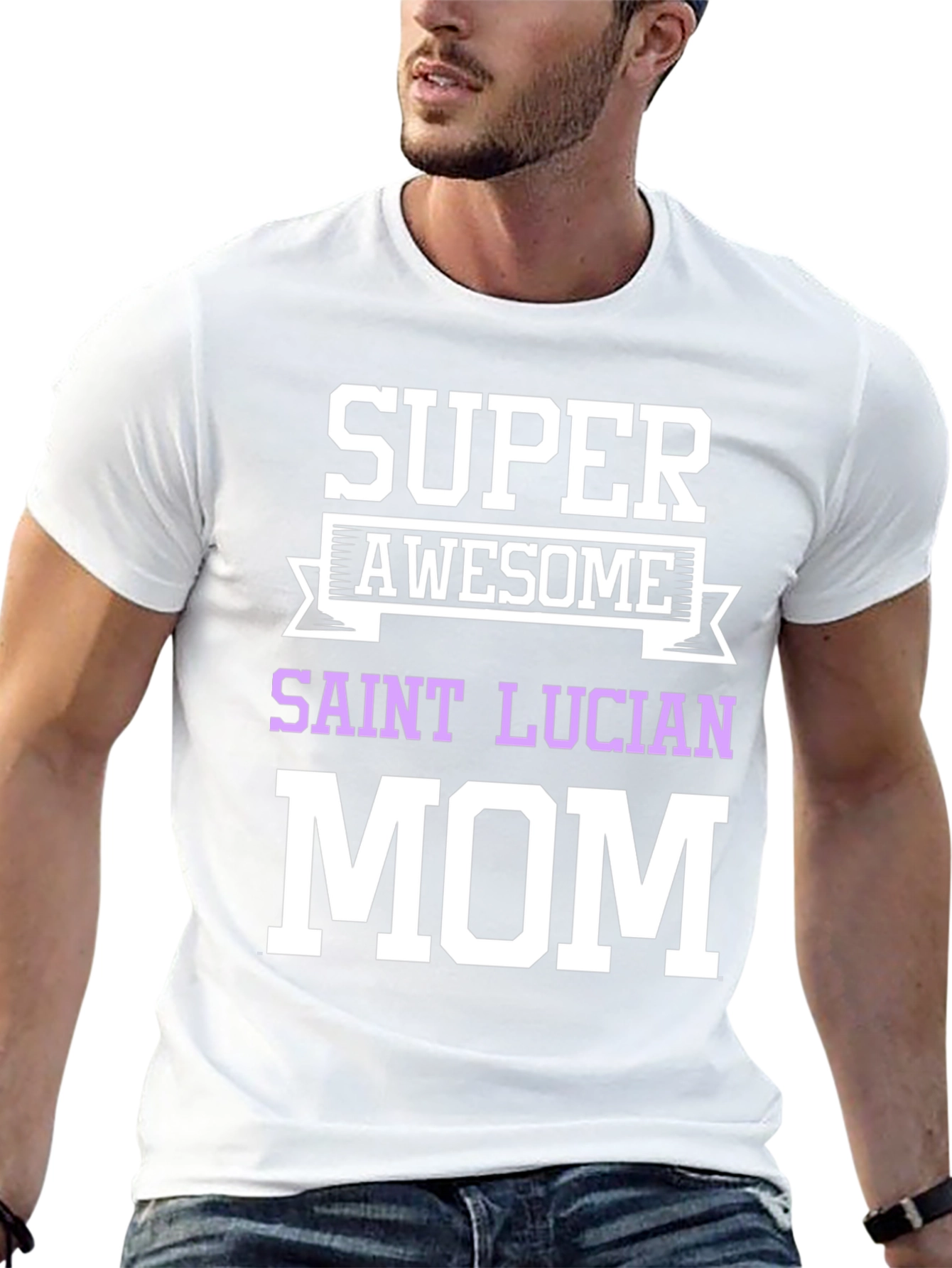 Super Awesome Saint Lucian Mom T-Shirt