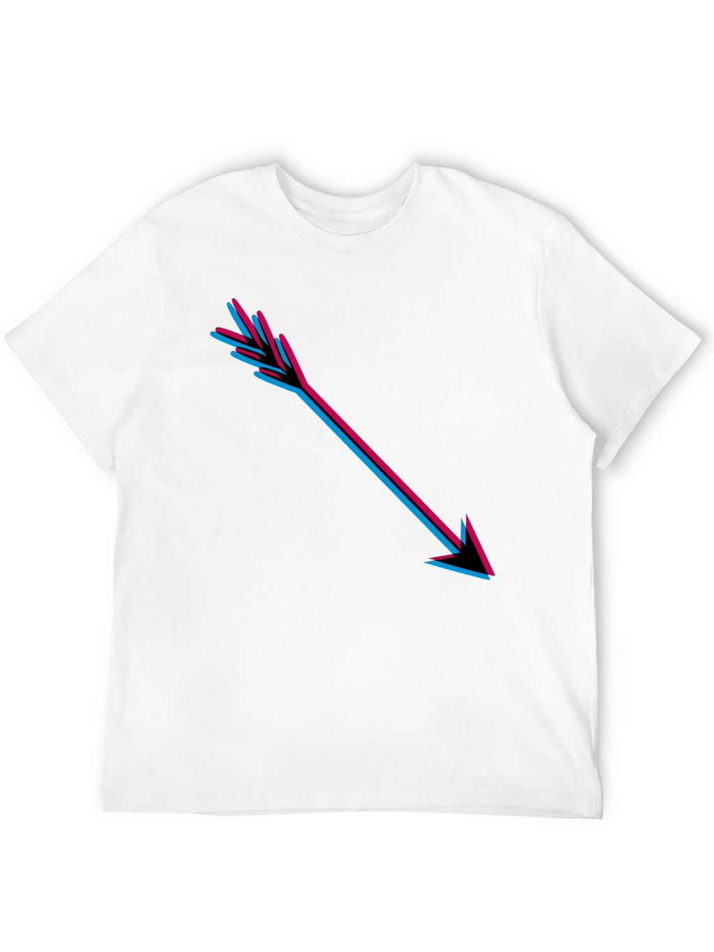 Arrow Graphic Print Black T-Shirt