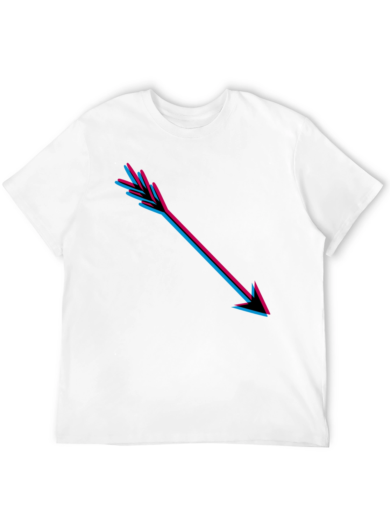 Arrow Graphic Print Black T-Shirt