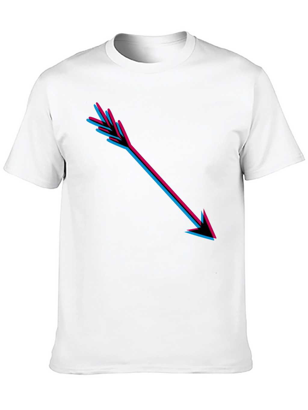 Arrow Graphic Print Black T-Shirt