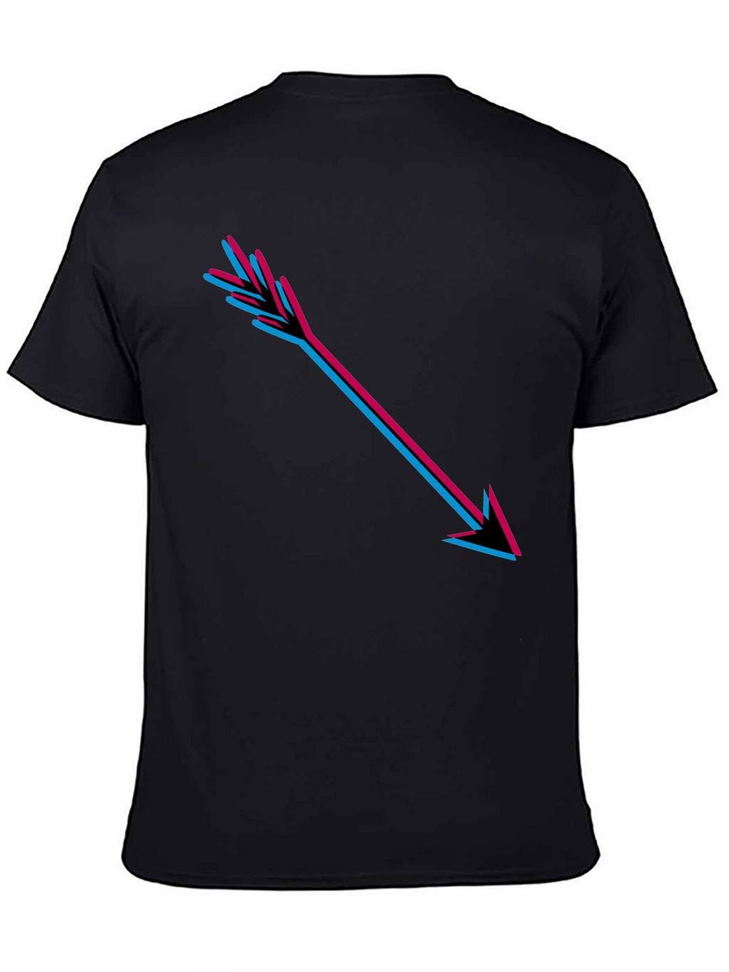 Arrow Graphic Print Black T-Shirt