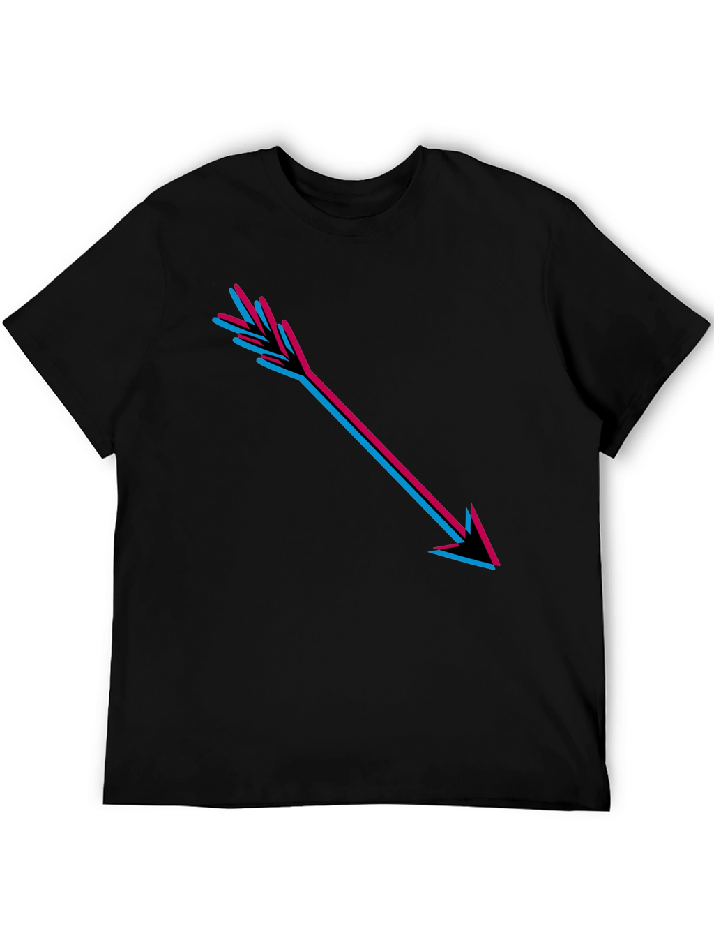 Arrow Graphic Print Black T-Shirt