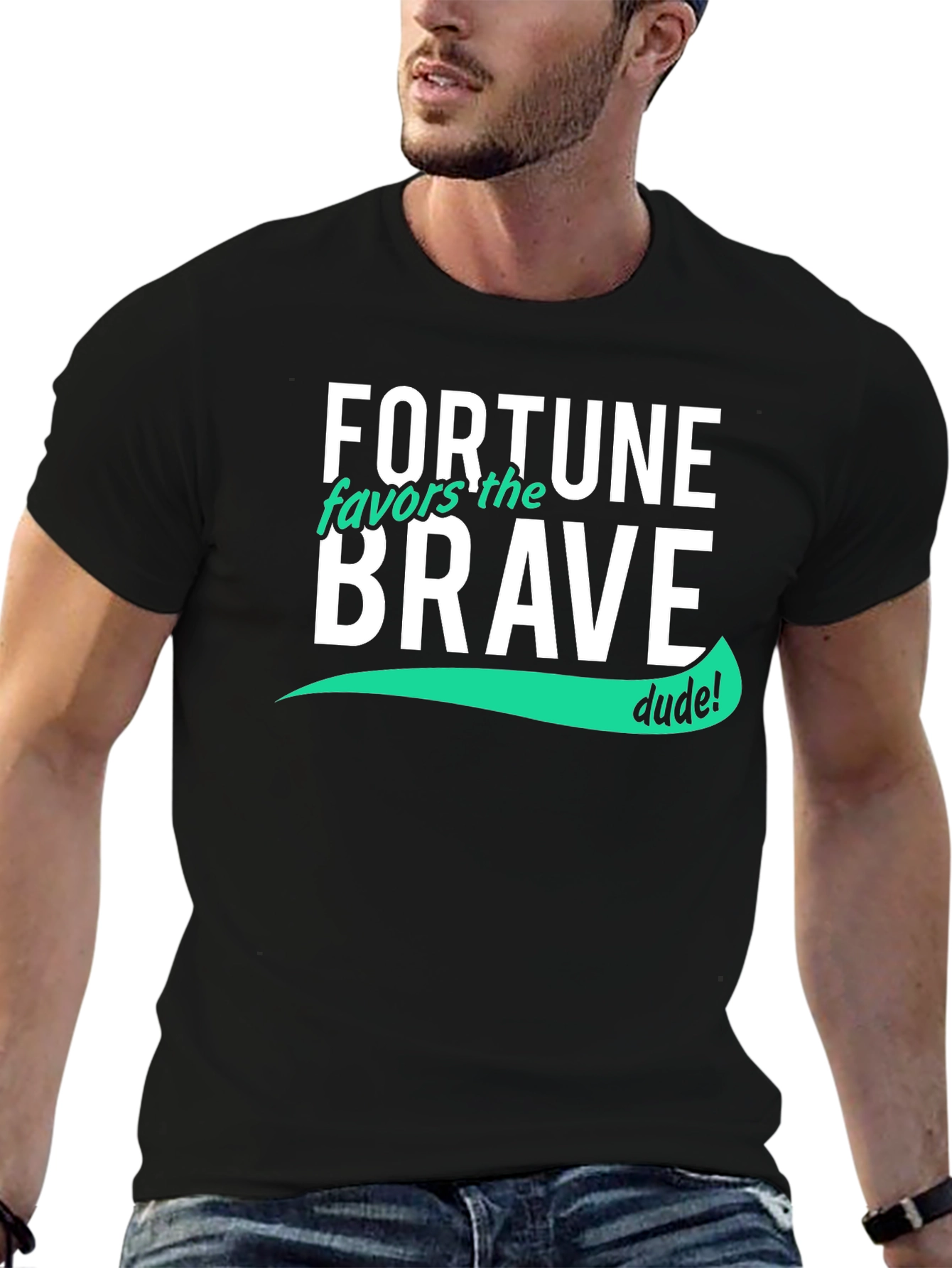 Fortune Favors the Brave T-Shirt - Cool Graphic Tee