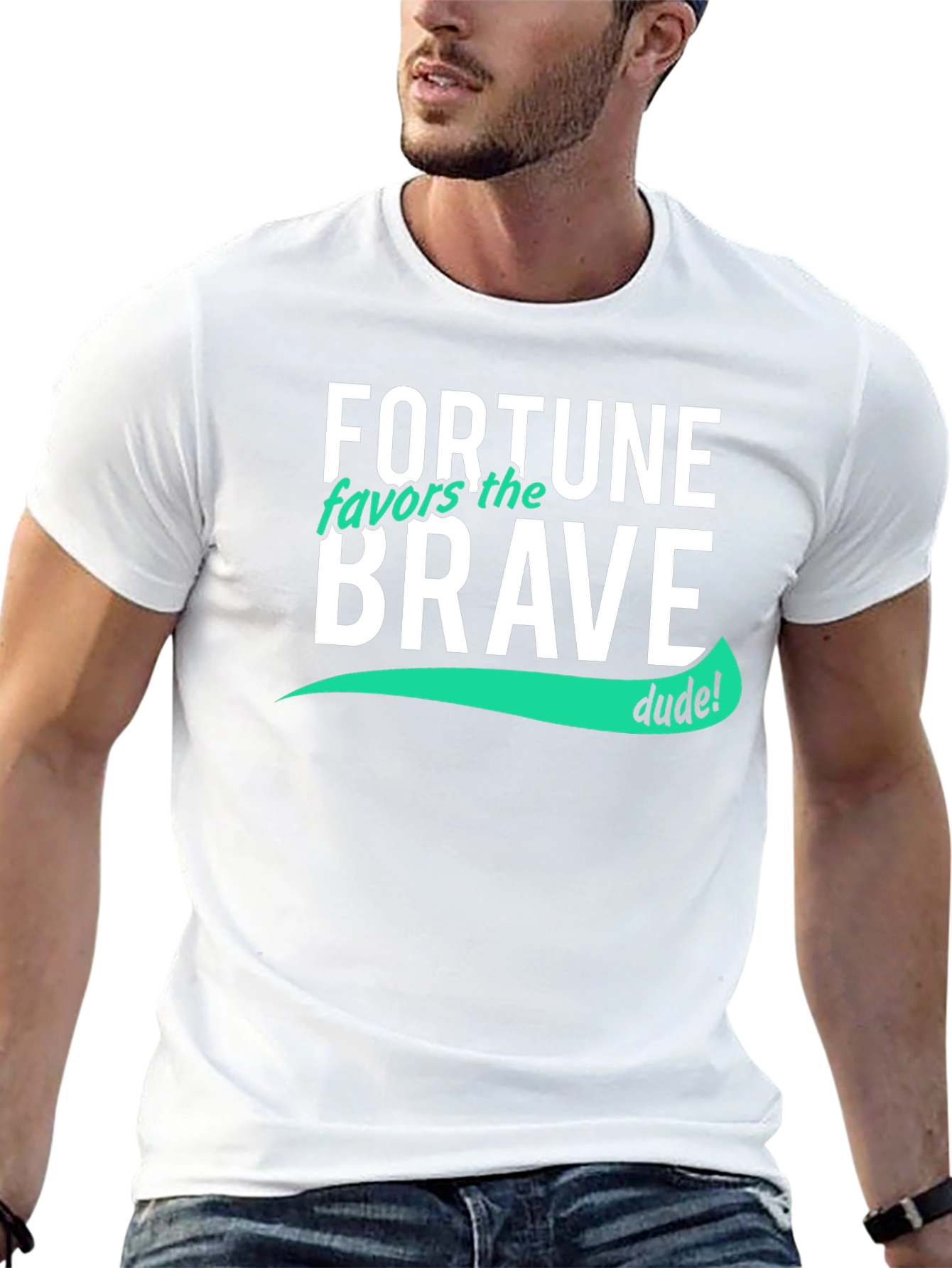 Fortune Favors the Brave T-Shirt - Cool Graphic Tee