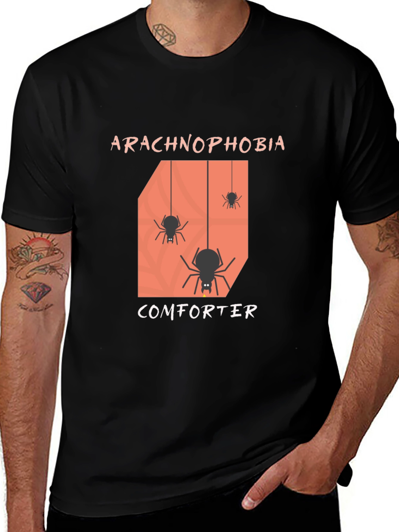 Arachnophobia Comforter T-Shirt - Funny Spider Tee