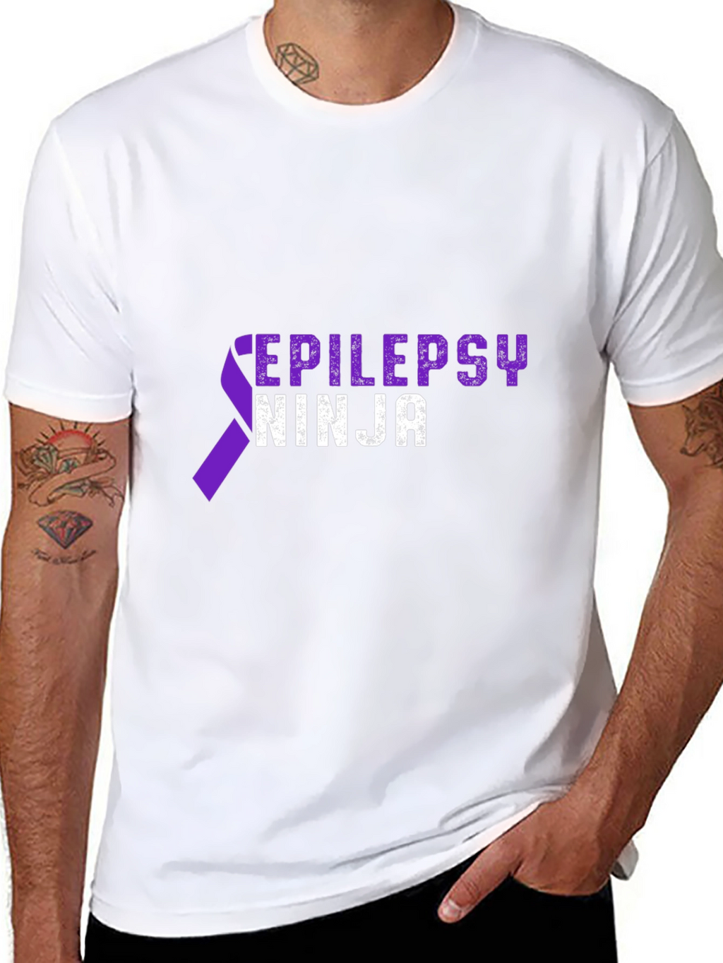 Epilepsy Ninja Awareness T-Shirt - Black