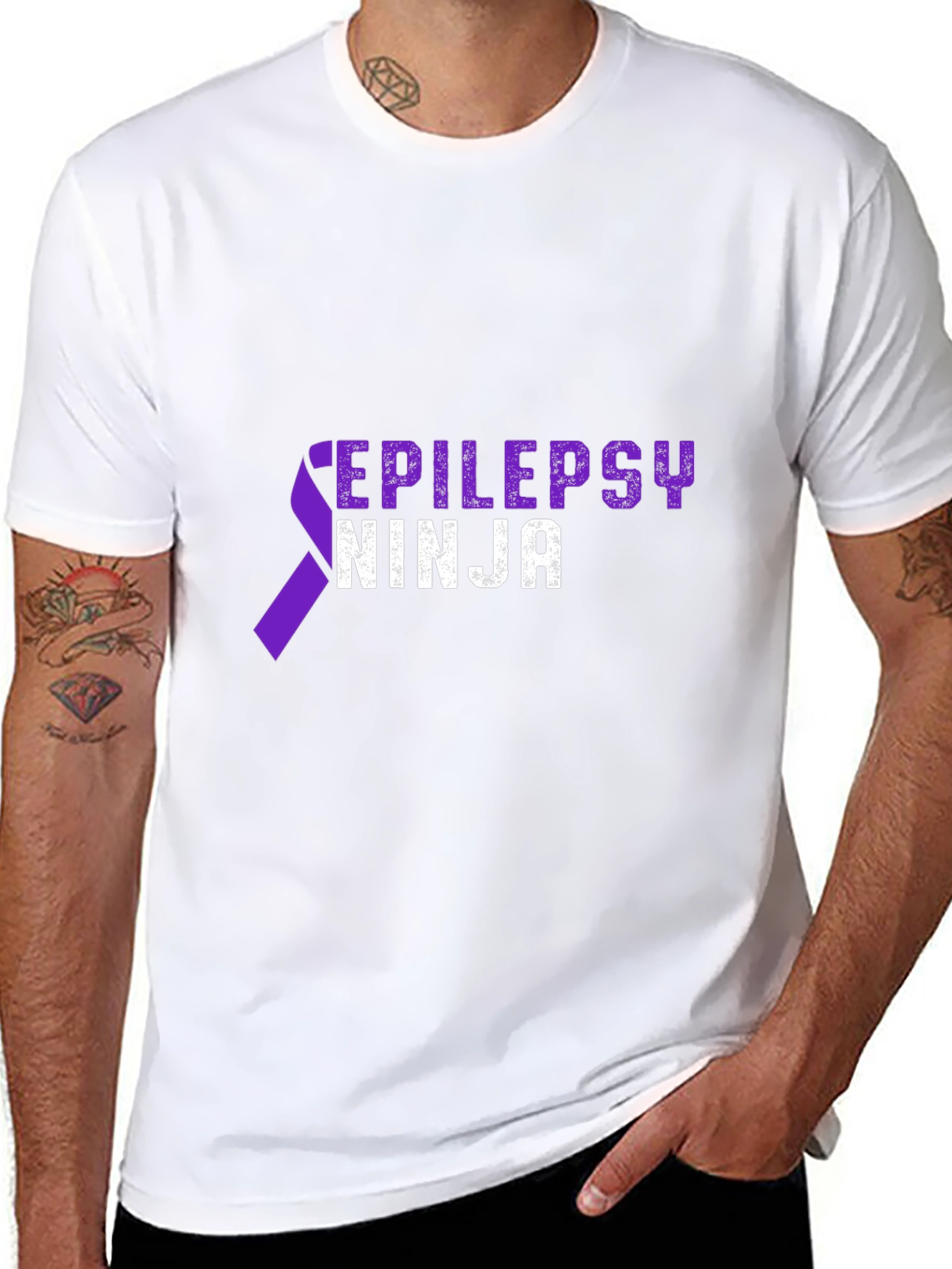 Epilepsy Ninja Awareness T-Shirt - Black