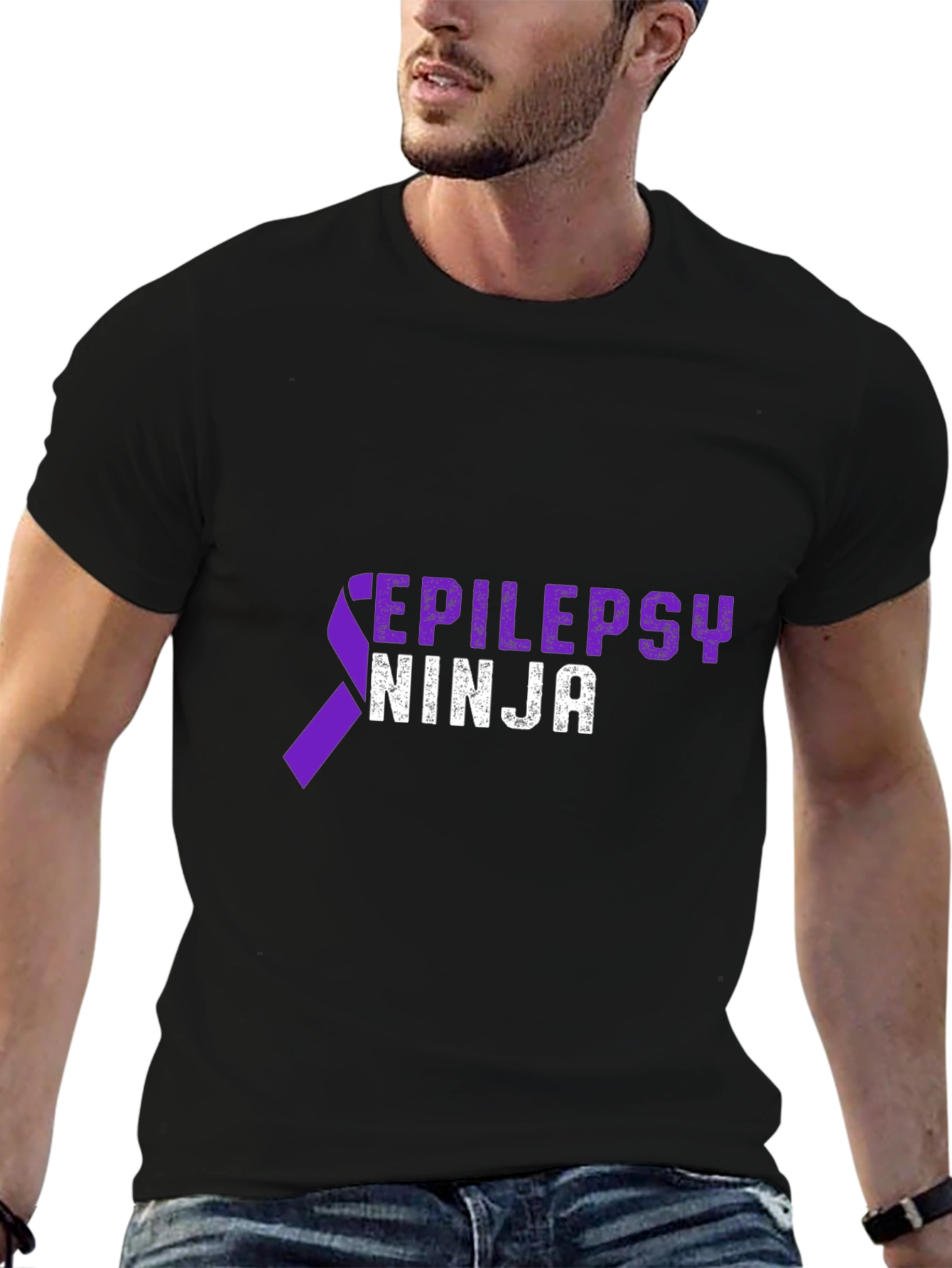 Epilepsy Ninja Awareness T-Shirt - Black