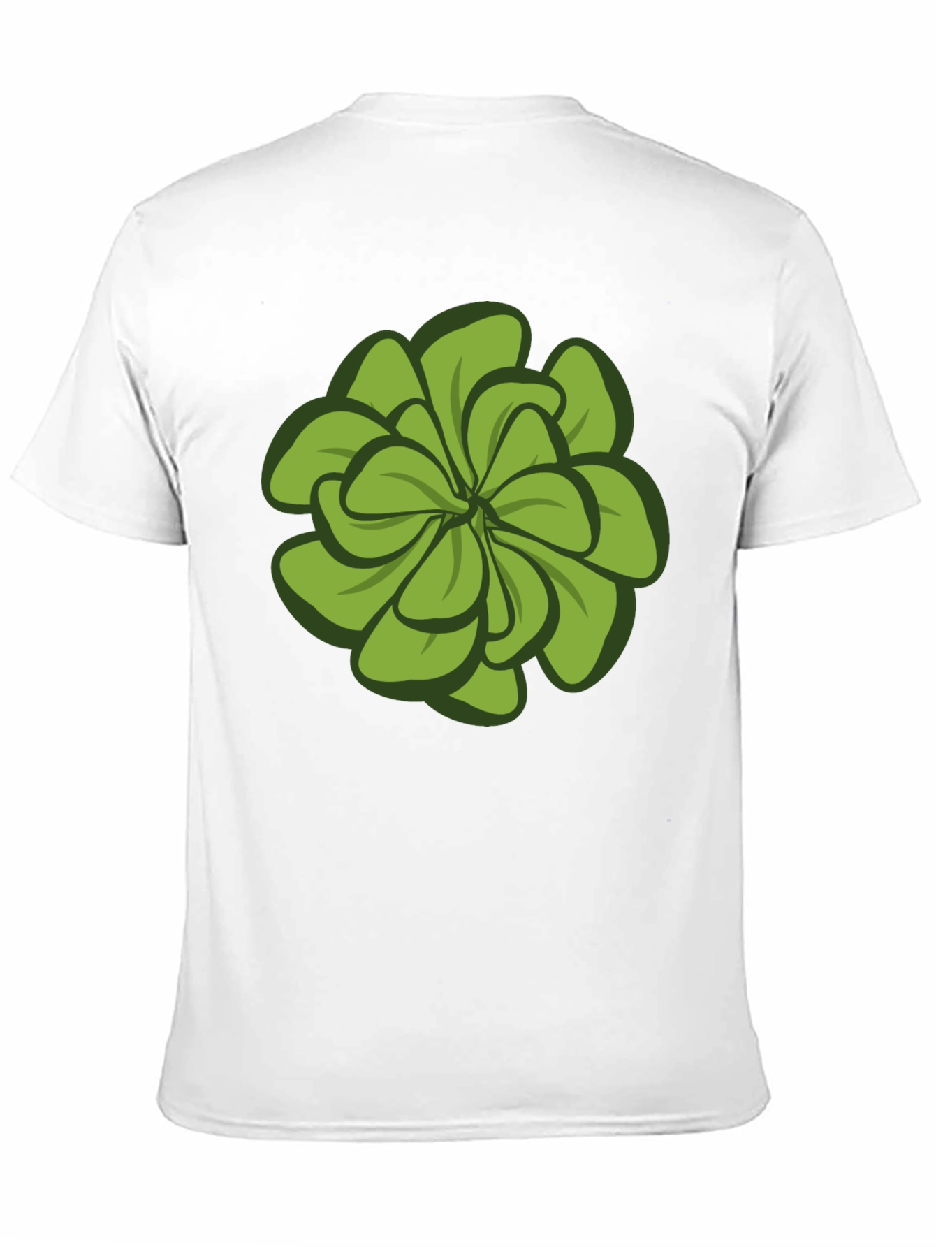 Green Floral Graphic Tee - Stylish Mens Black T-Shirt