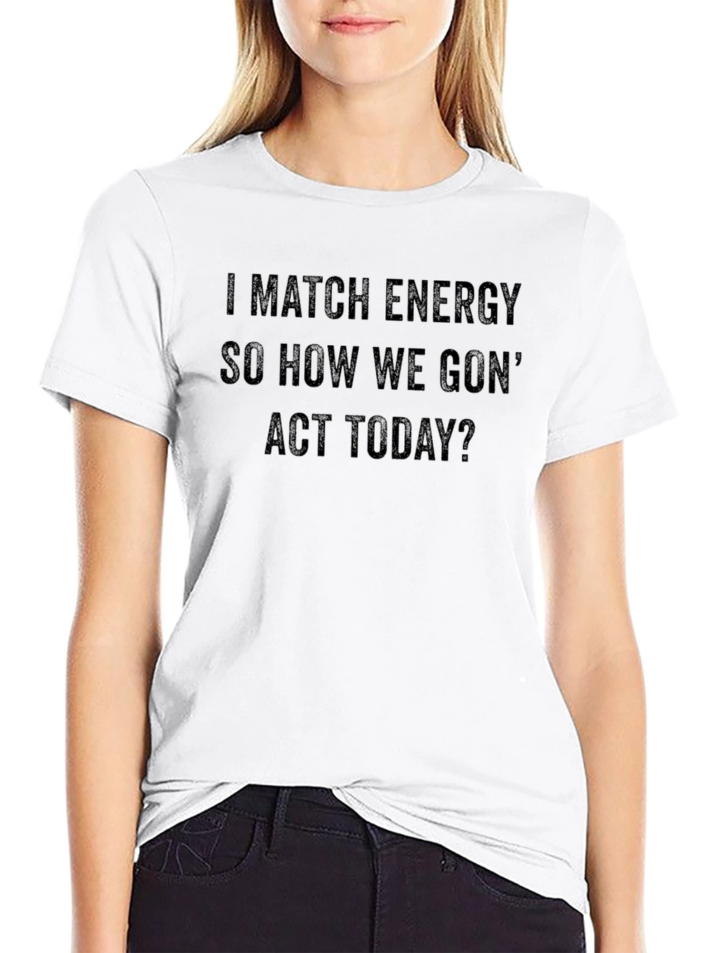 I Match Energy Graphic Tee - Black Crew Neck