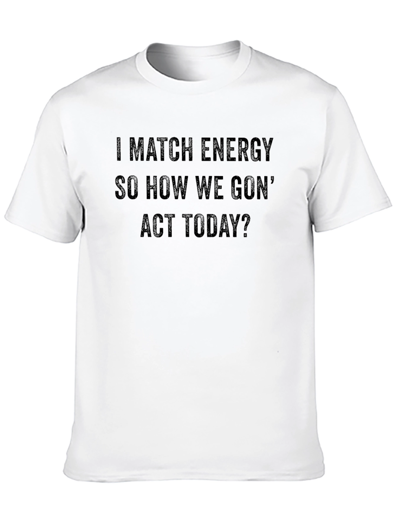 I Match Energy Graphic Tee - Black Crew Neck