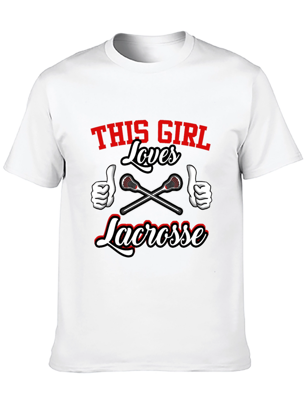 This Girl Loves Lacrosse Black T-Shirt