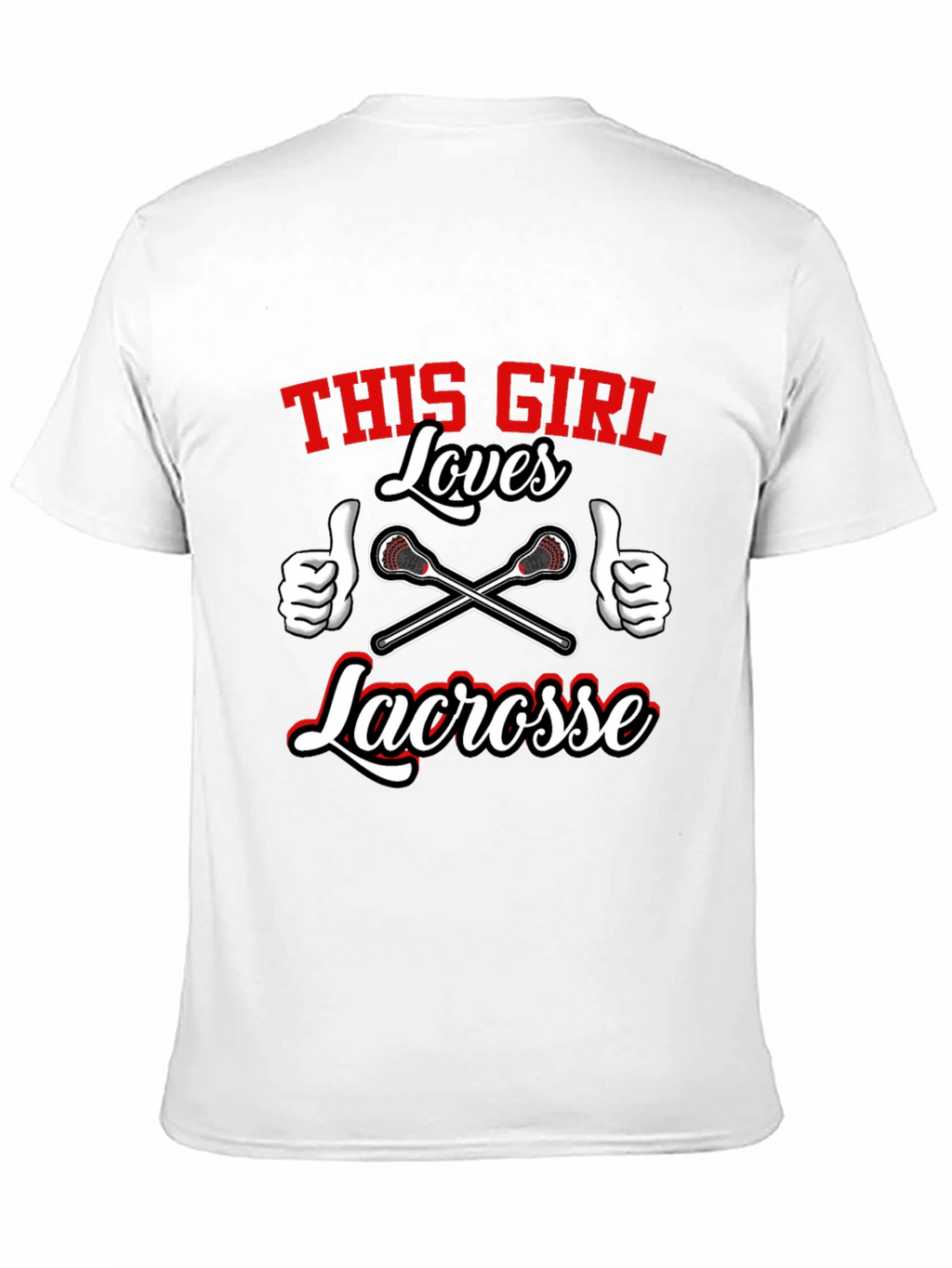 This Girl Loves Lacrosse Black T-Shirt
