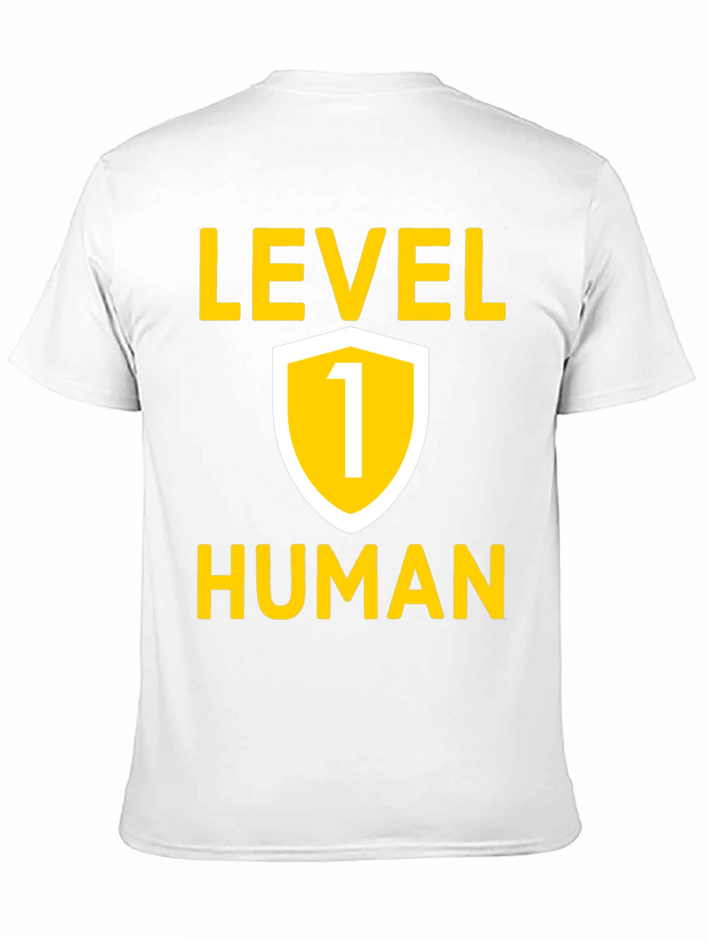 Level 1 Human Graphic Tee - Black Cotton T-Shirt