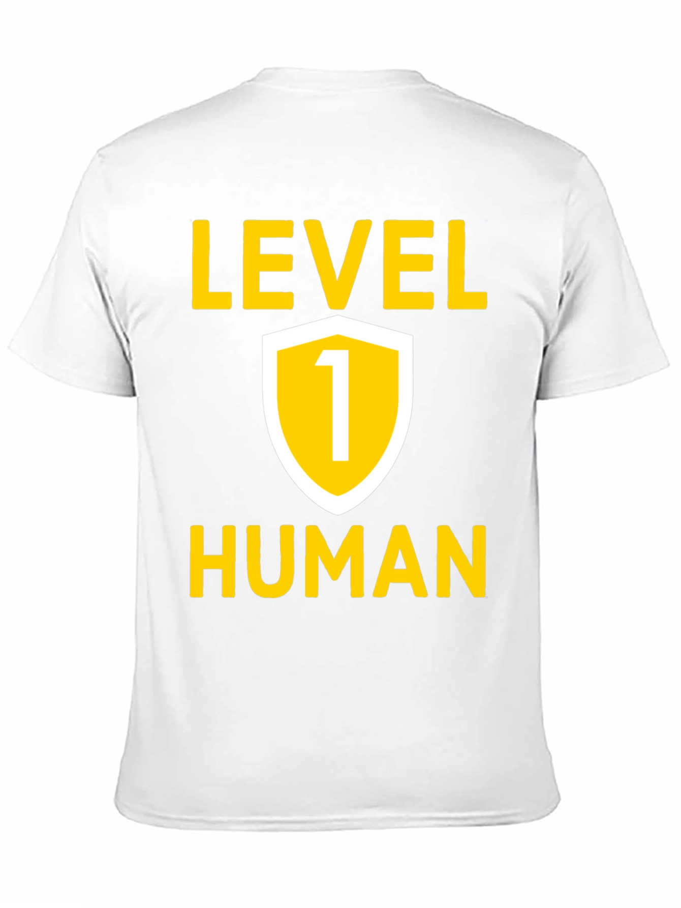 Level 1 Human Graphic Tee - Black Cotton T-Shirt