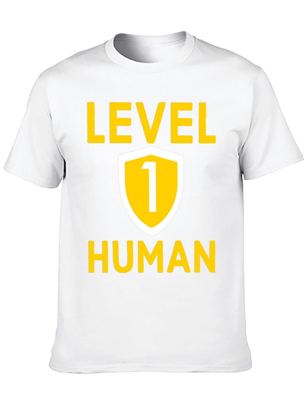 Level 1 Human Graphic Tee - Black Cotton T-Shirt