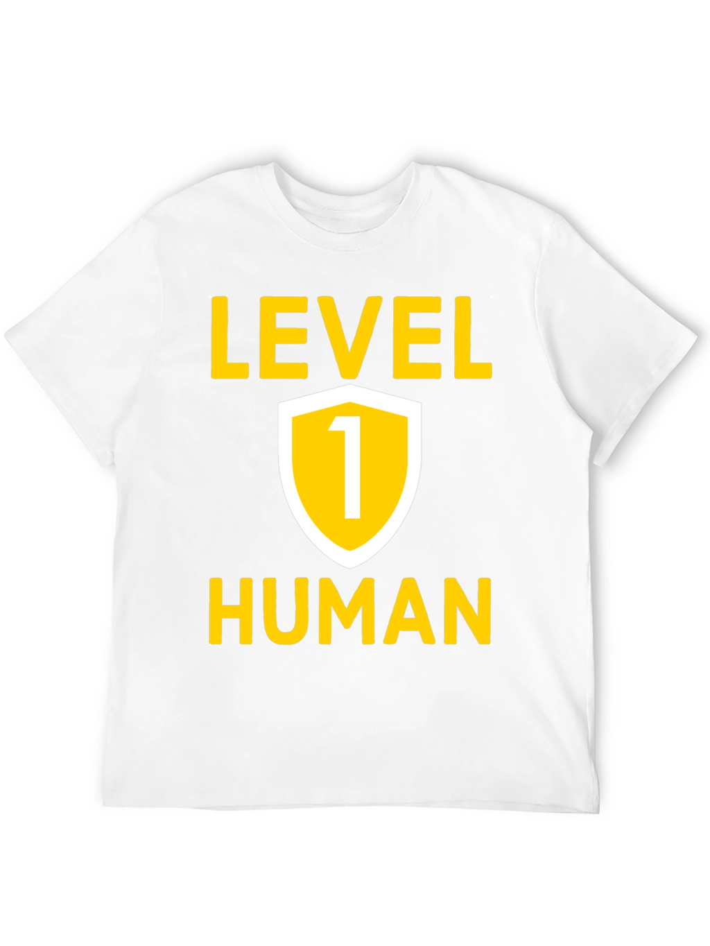 Level 1 Human Graphic Tee - Black Cotton T-Shirt